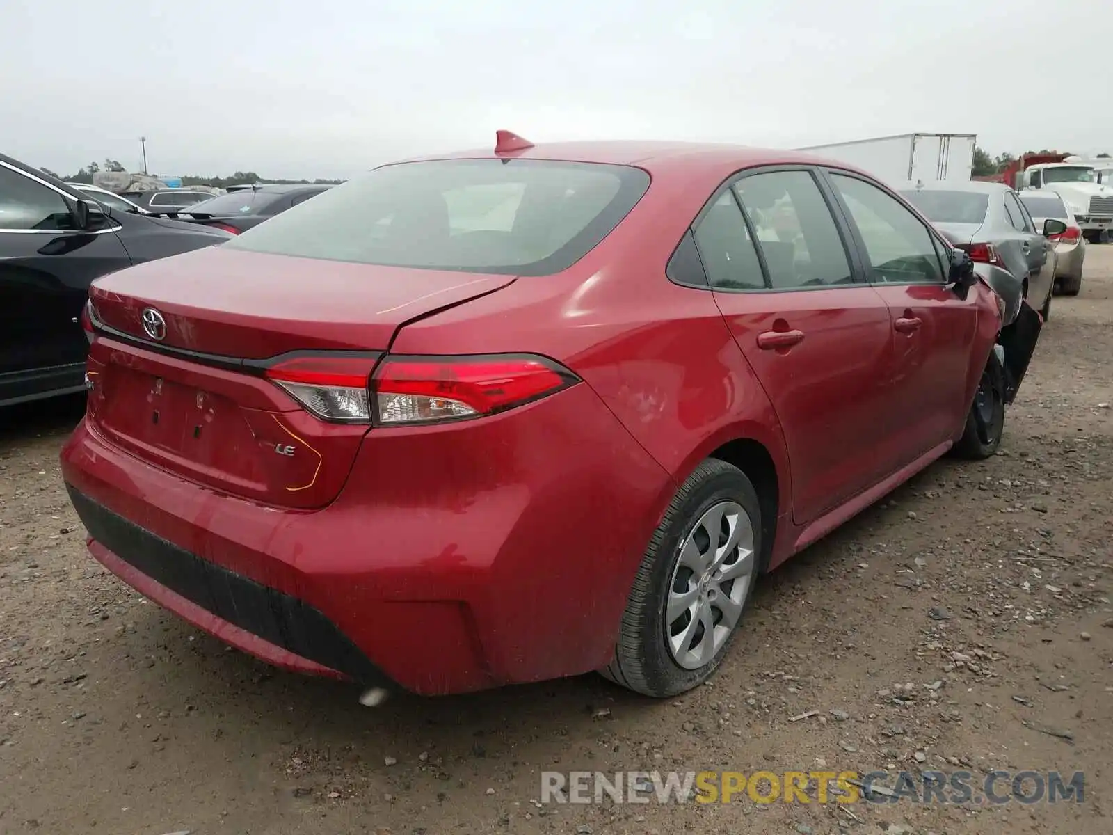 4 Photograph of a damaged car JTDEPRAE5LJ084203 TOYOTA COROLLA 2020