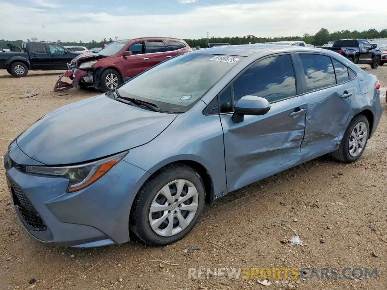 1 Photograph of a damaged car JTDEPRAE5LJ086078 TOYOTA COROLLA 2020