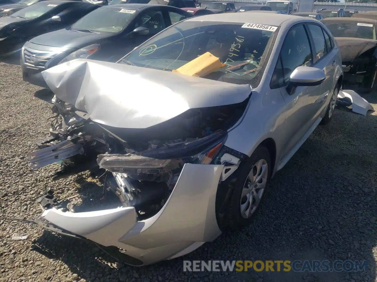 2 Photograph of a damaged car JTDEPRAE5LJ093872 TOYOTA COROLLA 2020