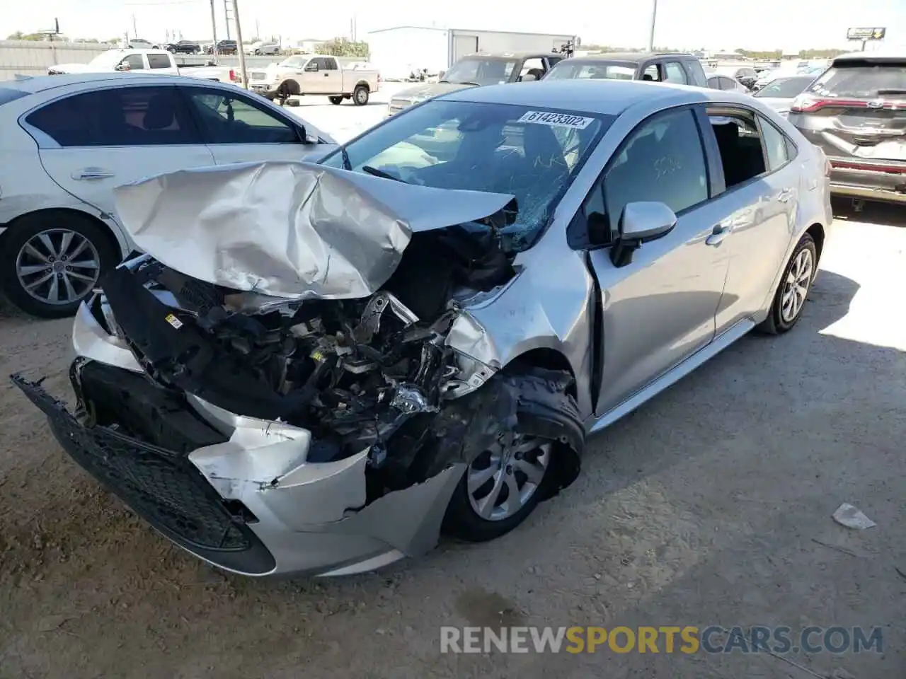 2 Photograph of a damaged car JTDEPRAE5LJ094410 TOYOTA COROLLA 2020