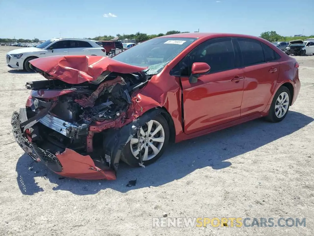 1 Photograph of a damaged car JTDEPRAE5LJ099476 TOYOTA COROLLA 2020