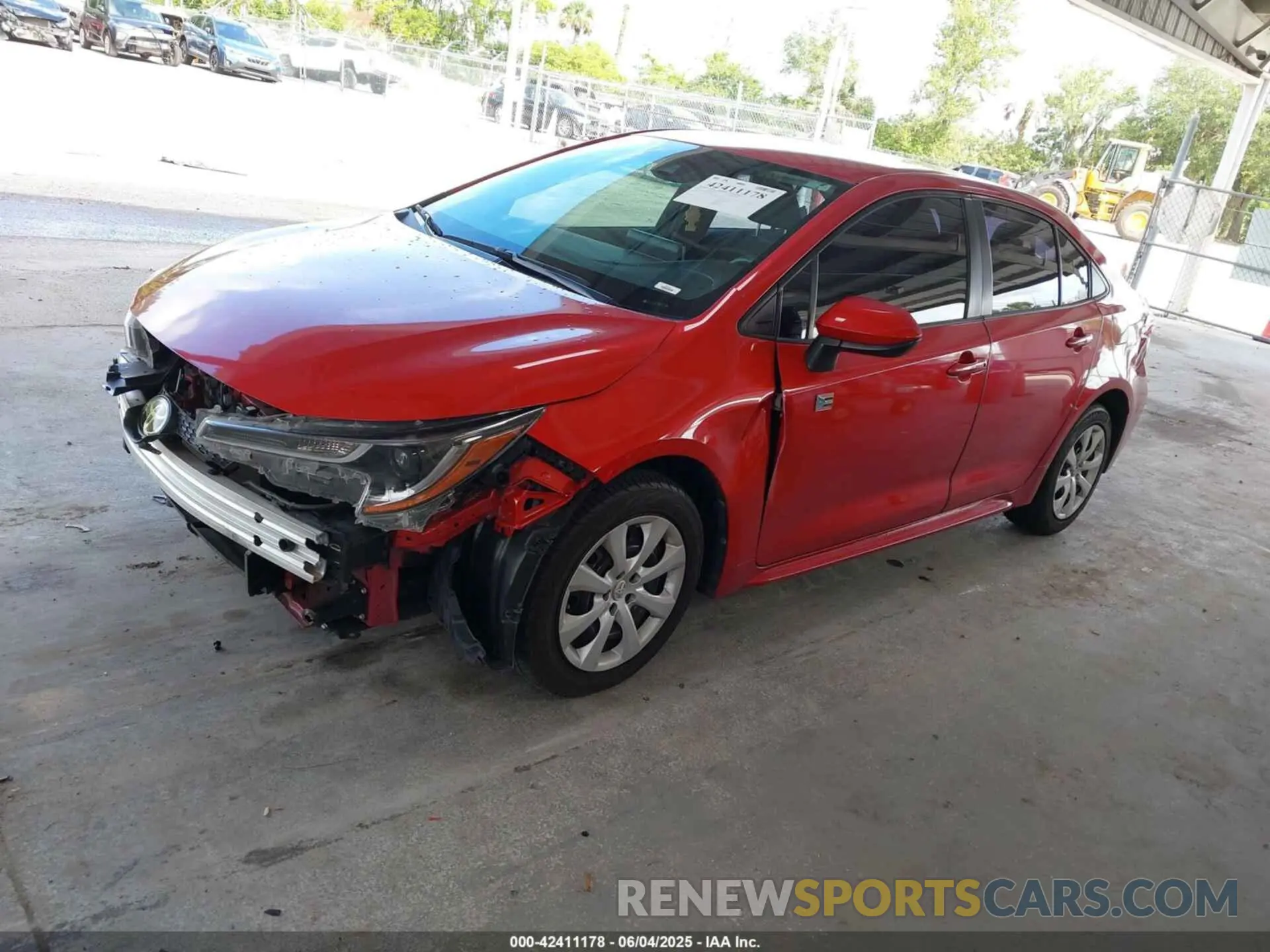2 Photograph of a damaged car JTDEPRAE5LJ099509 TOYOTA COROLLA 2020