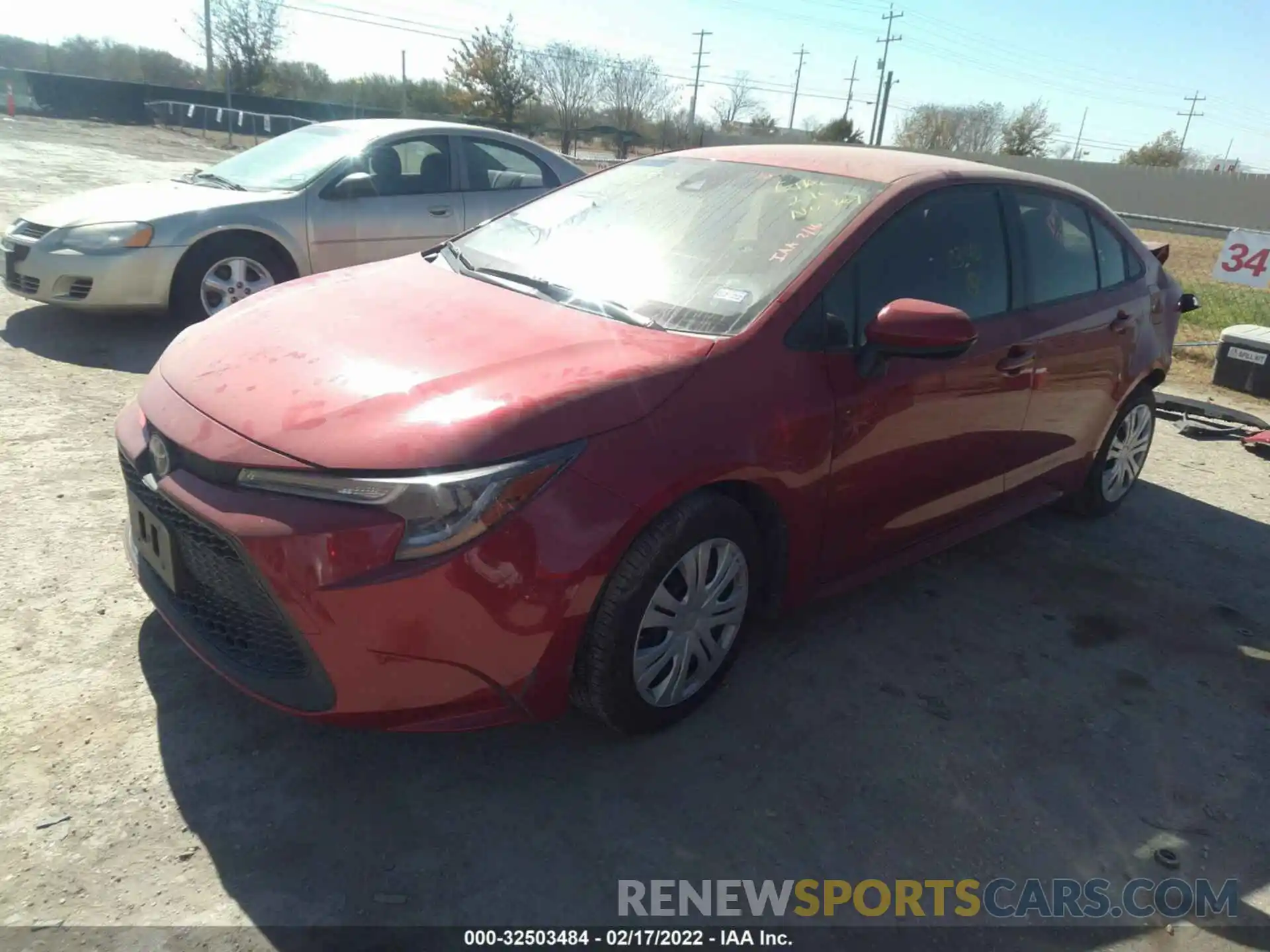 2 Photograph of a damaged car JTDEPRAE5LJ103140 TOYOTA COROLLA 2020