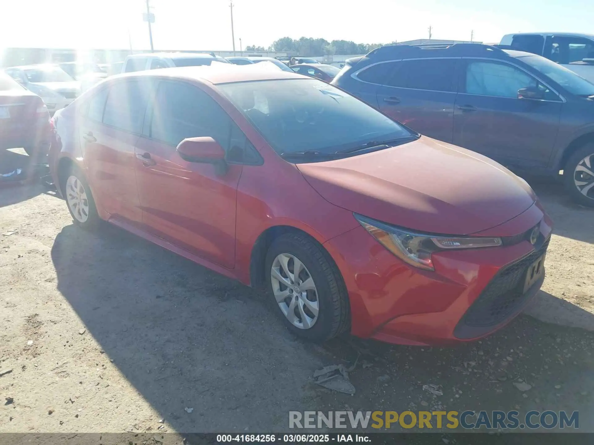 1 Photograph of a damaged car JTDEPRAE5LJ106071 TOYOTA COROLLA 2020