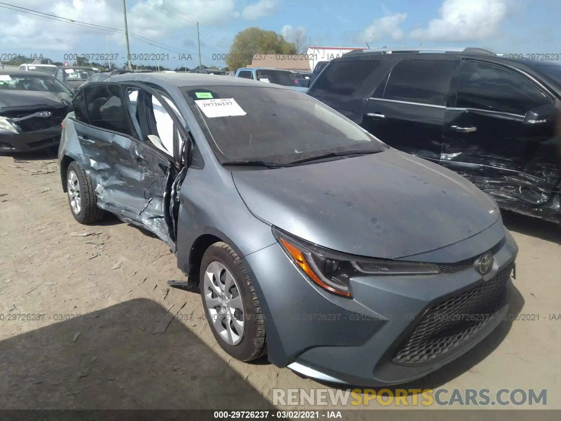 1 Photograph of a damaged car JTDEPRAE6LJ005637 TOYOTA COROLLA 2020