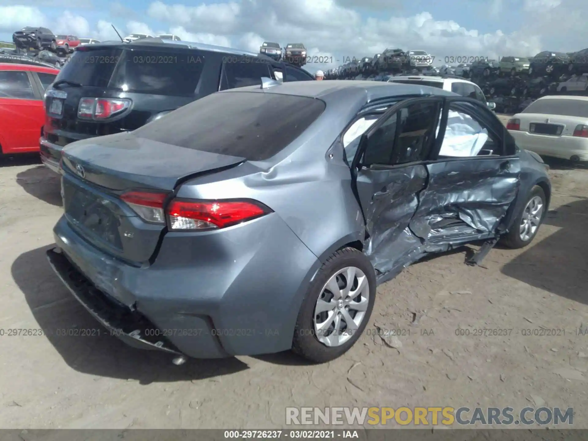 4 Photograph of a damaged car JTDEPRAE6LJ005637 TOYOTA COROLLA 2020