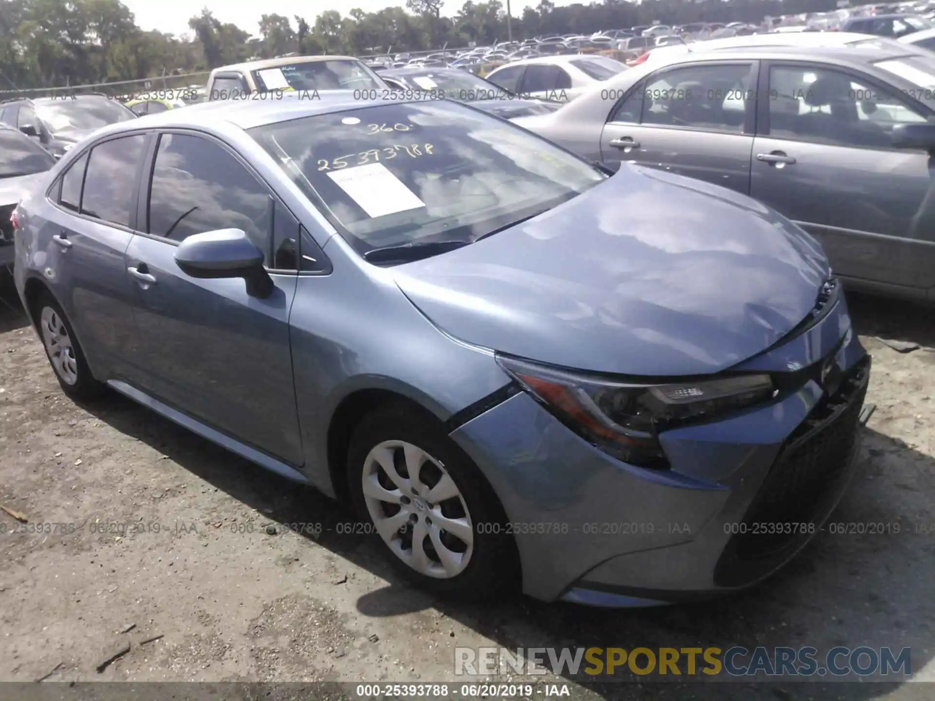 1 Photograph of a damaged car JTDEPRAE6LJ011194 TOYOTA COROLLA 2020