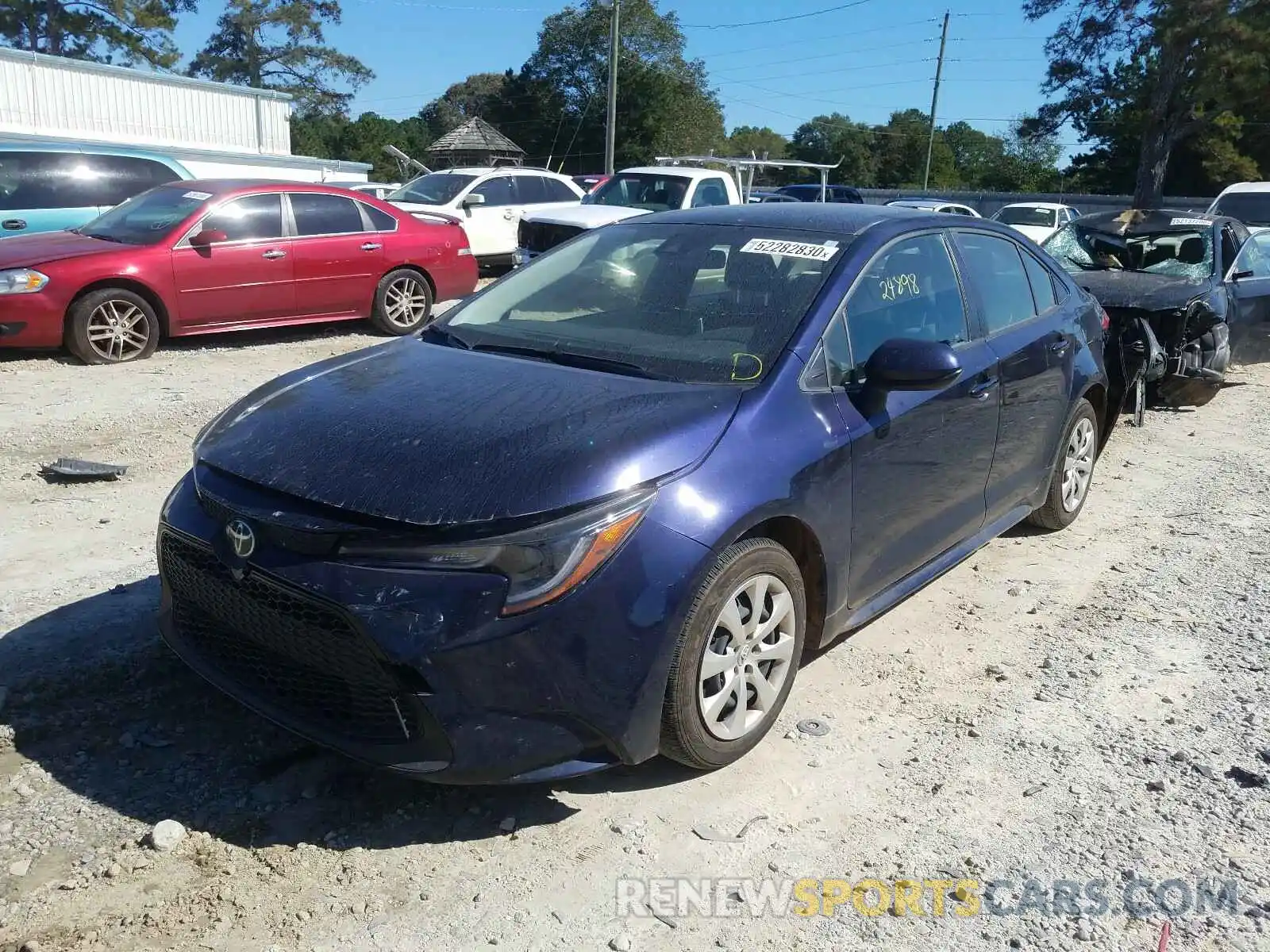 2 Photograph of a damaged car JTDEPRAE6LJ011681 TOYOTA COROLLA 2020