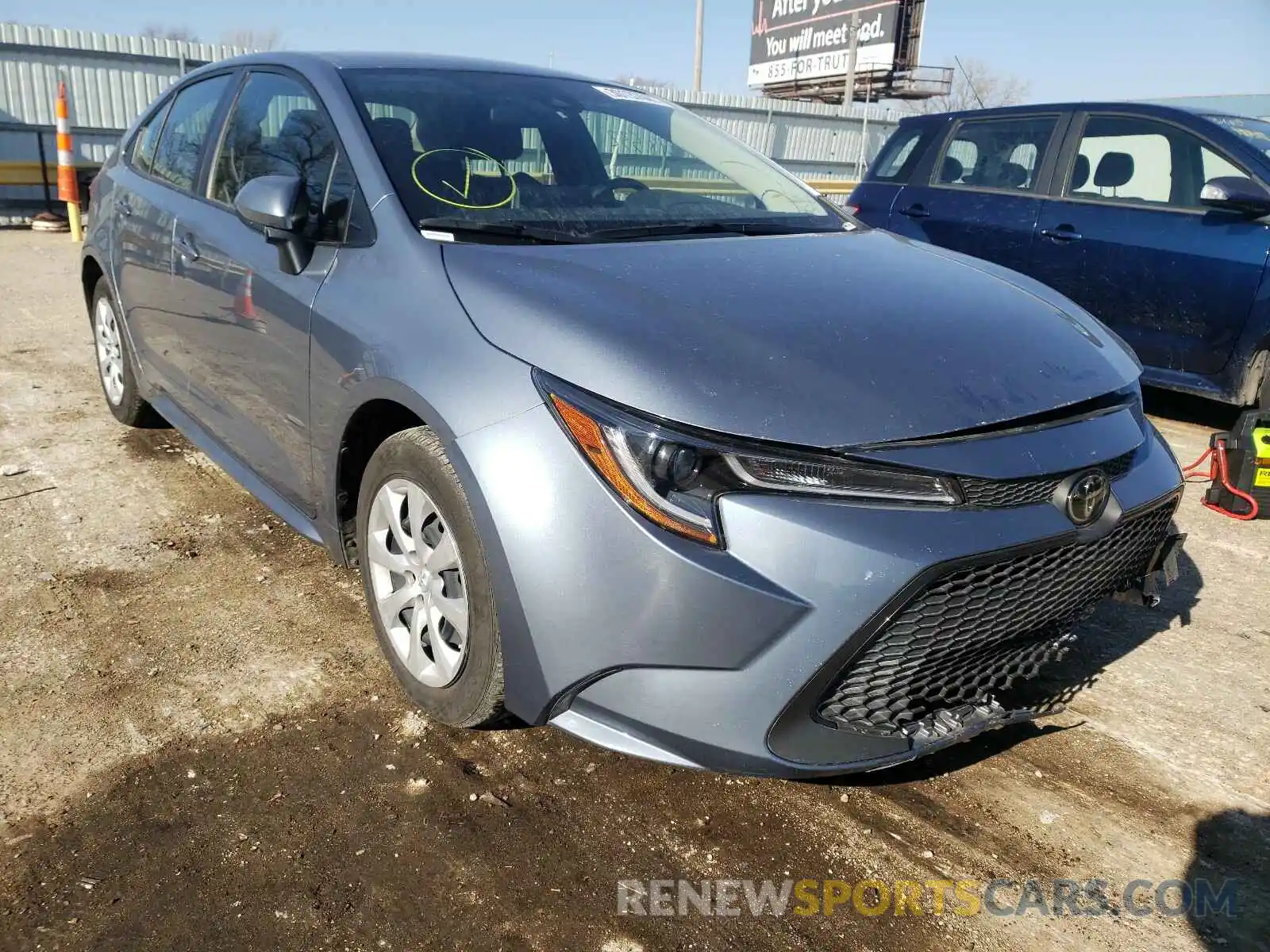 1 Photograph of a damaged car JTDEPRAE6LJ022776 TOYOTA COROLLA 2020