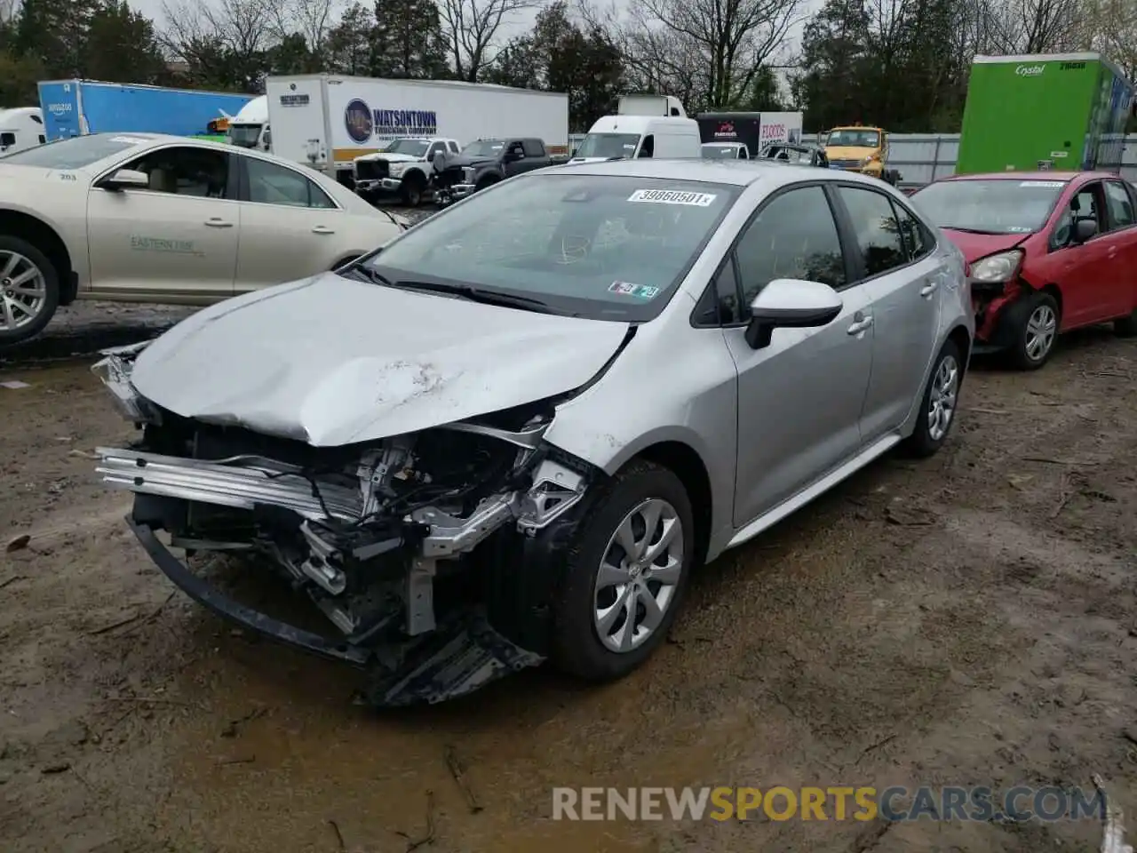 2 Photograph of a damaged car JTDEPRAE6LJ023118 TOYOTA COROLLA 2020