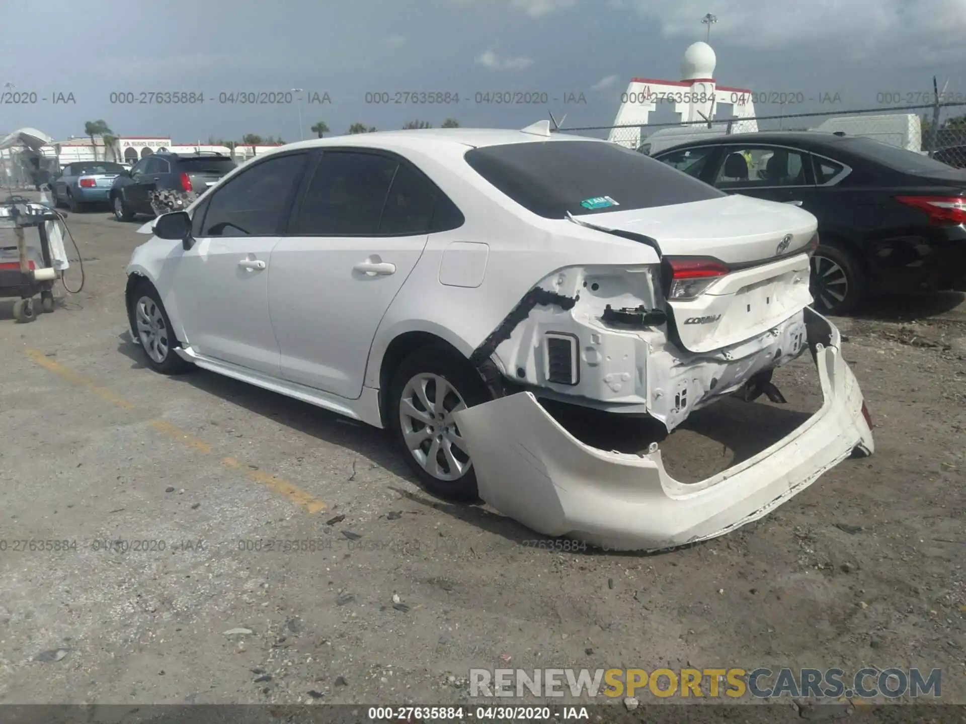 3 Photograph of a damaged car JTDEPRAE6LJ025452 TOYOTA COROLLA 2020