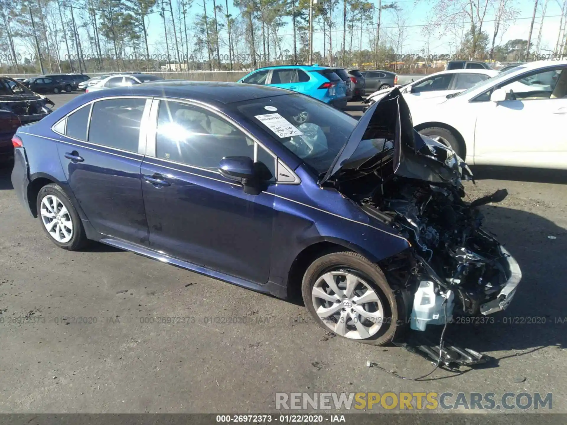 1 Photograph of a damaged car JTDEPRAE6LJ030960 TOYOTA COROLLA 2020