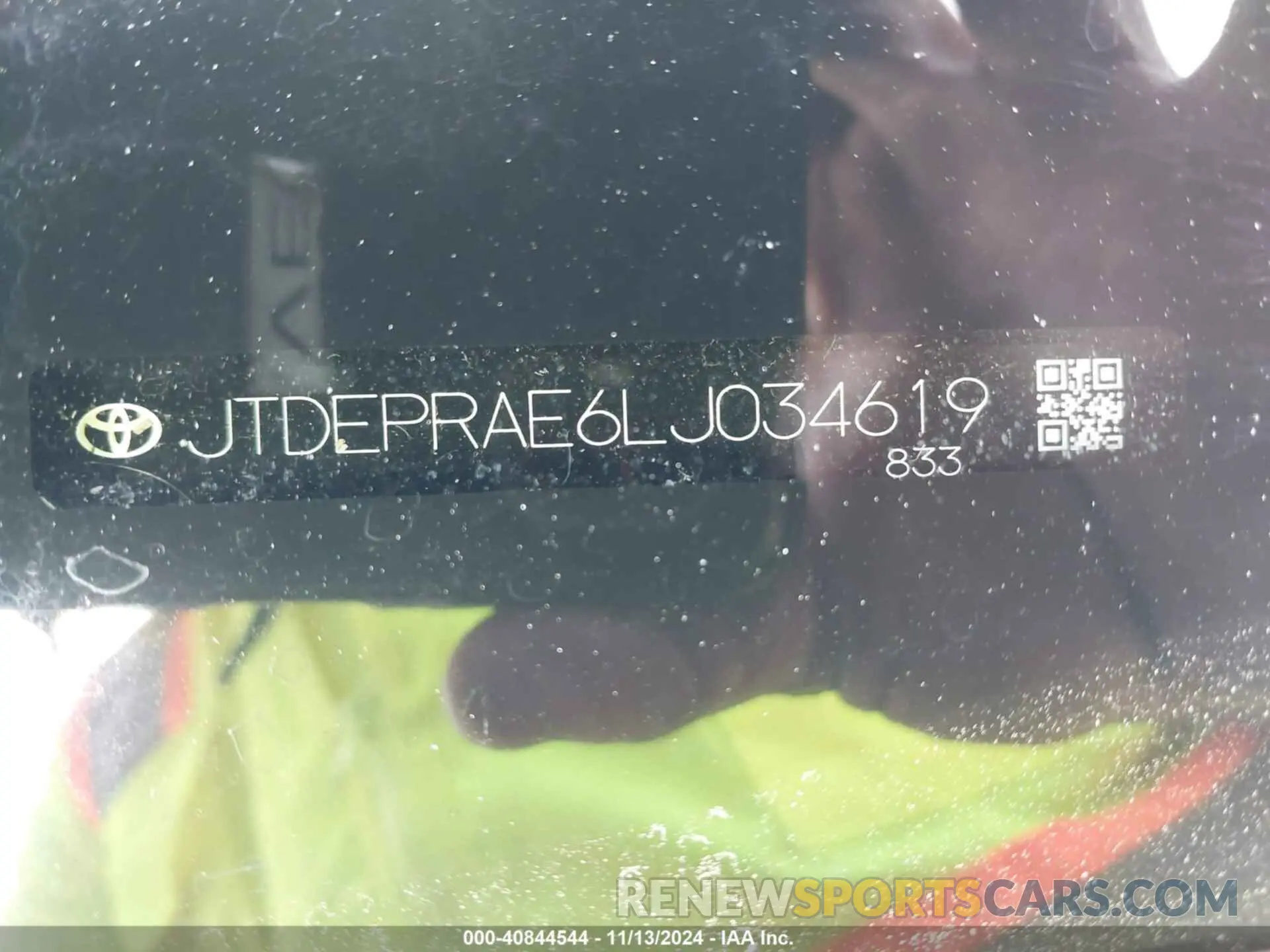 9 Photograph of a damaged car JTDEPRAE6LJ034619 TOYOTA COROLLA 2020