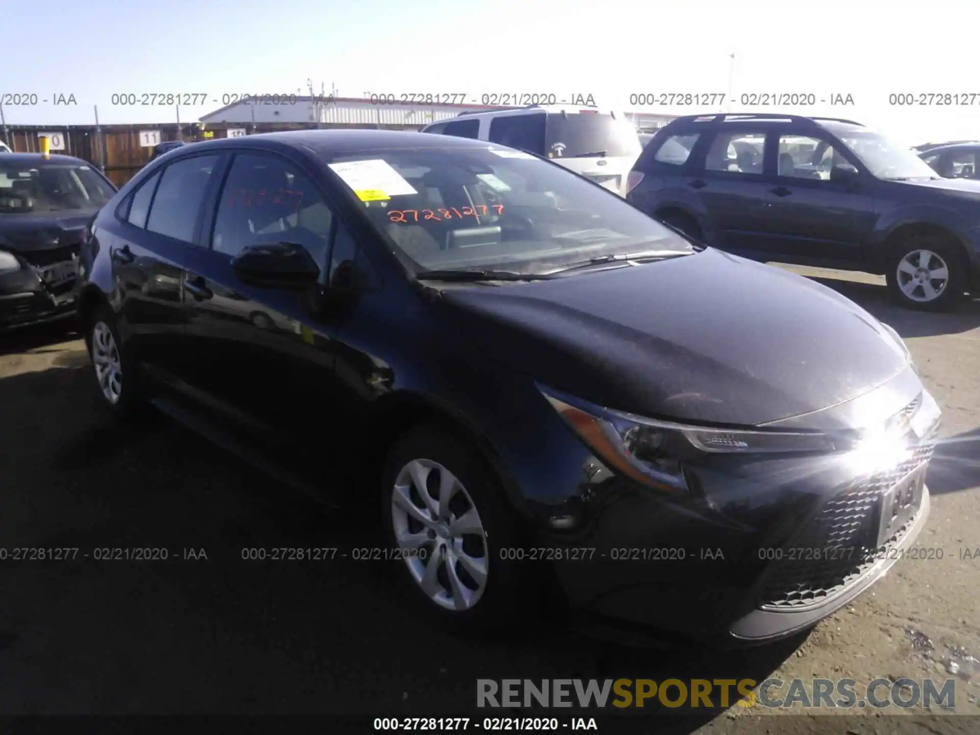 1 Photograph of a damaged car JTDEPRAE6LJ037391 TOYOTA COROLLA 2020