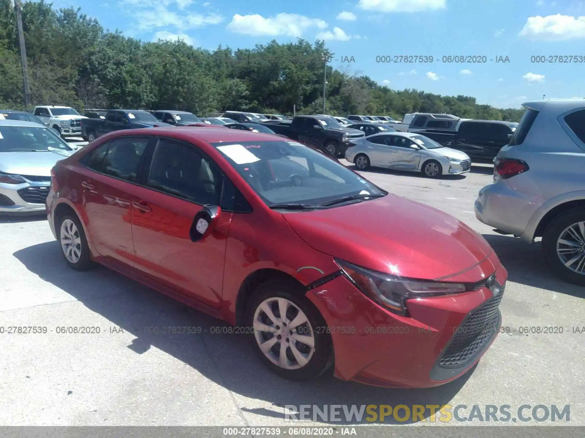 1 Photograph of a damaged car JTDEPRAE6LJ045510 TOYOTA COROLLA 2020