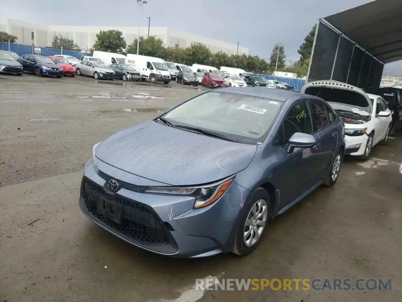 2 Photograph of a damaged car JTDEPRAE6LJ051291 TOYOTA COROLLA 2020