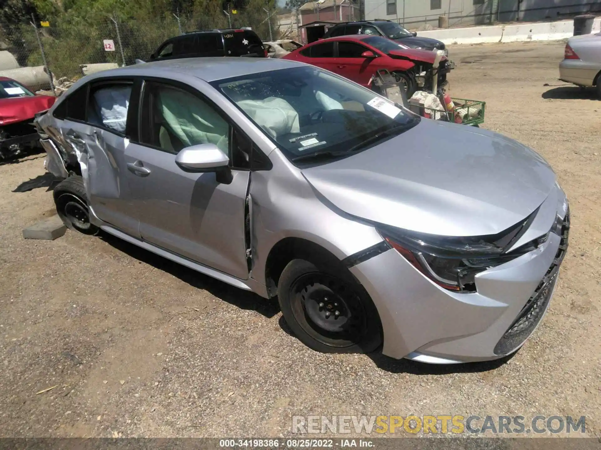 1 Photograph of a damaged car JTDEPRAE6LJ051758 TOYOTA COROLLA 2020