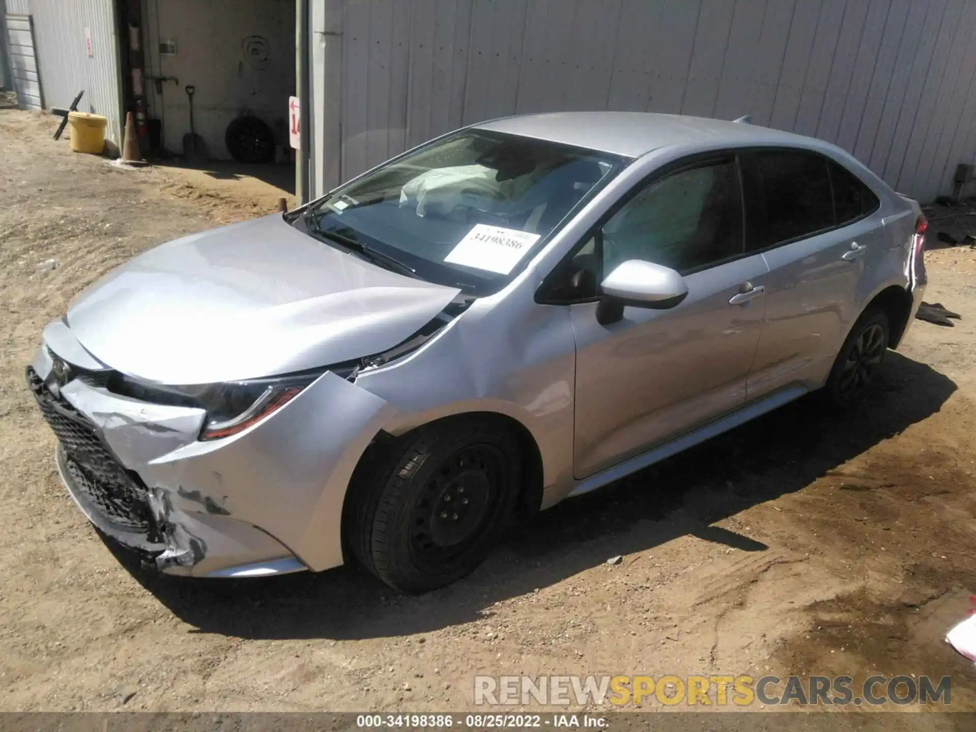 2 Photograph of a damaged car JTDEPRAE6LJ051758 TOYOTA COROLLA 2020