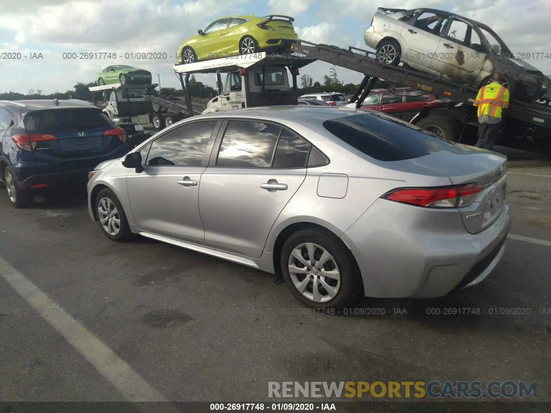 3 Photograph of a damaged car JTDEPRAE6LJ057186 TOYOTA COROLLA 2020