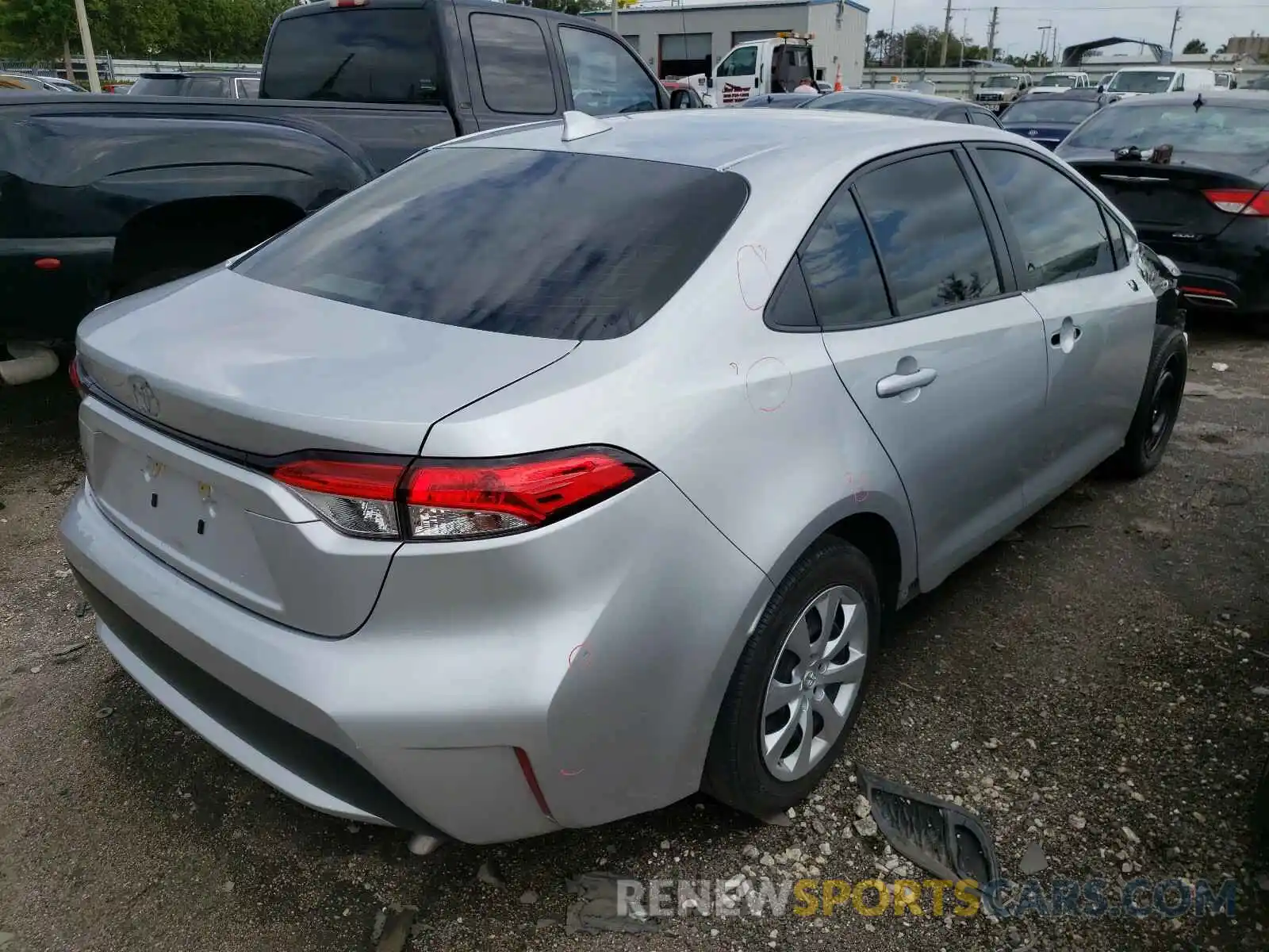 4 Photograph of a damaged car JTDEPRAE6LJ058144 TOYOTA COROLLA 2020