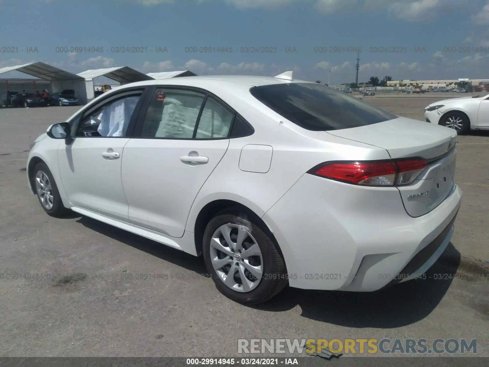 3 Photograph of a damaged car JTDEPRAE6LJ058516 TOYOTA COROLLA 2020