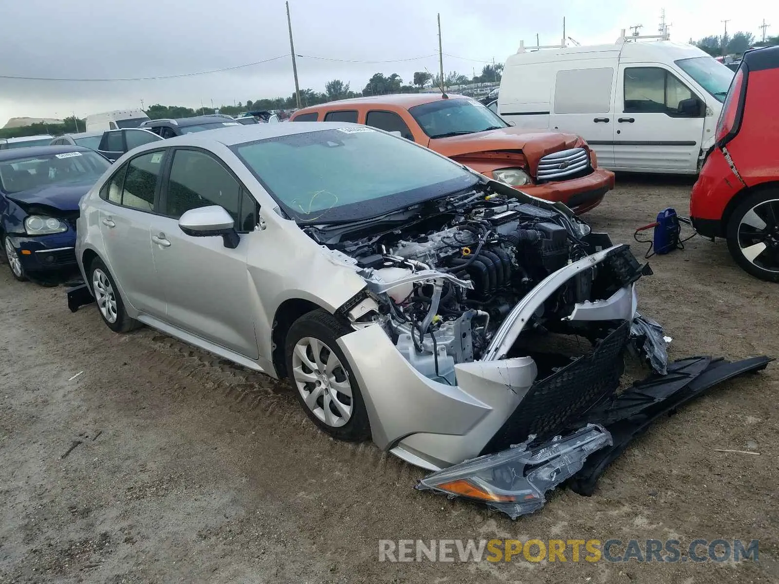 1 Photograph of a damaged car JTDEPRAE6LJ058595 TOYOTA COROLLA 2020
