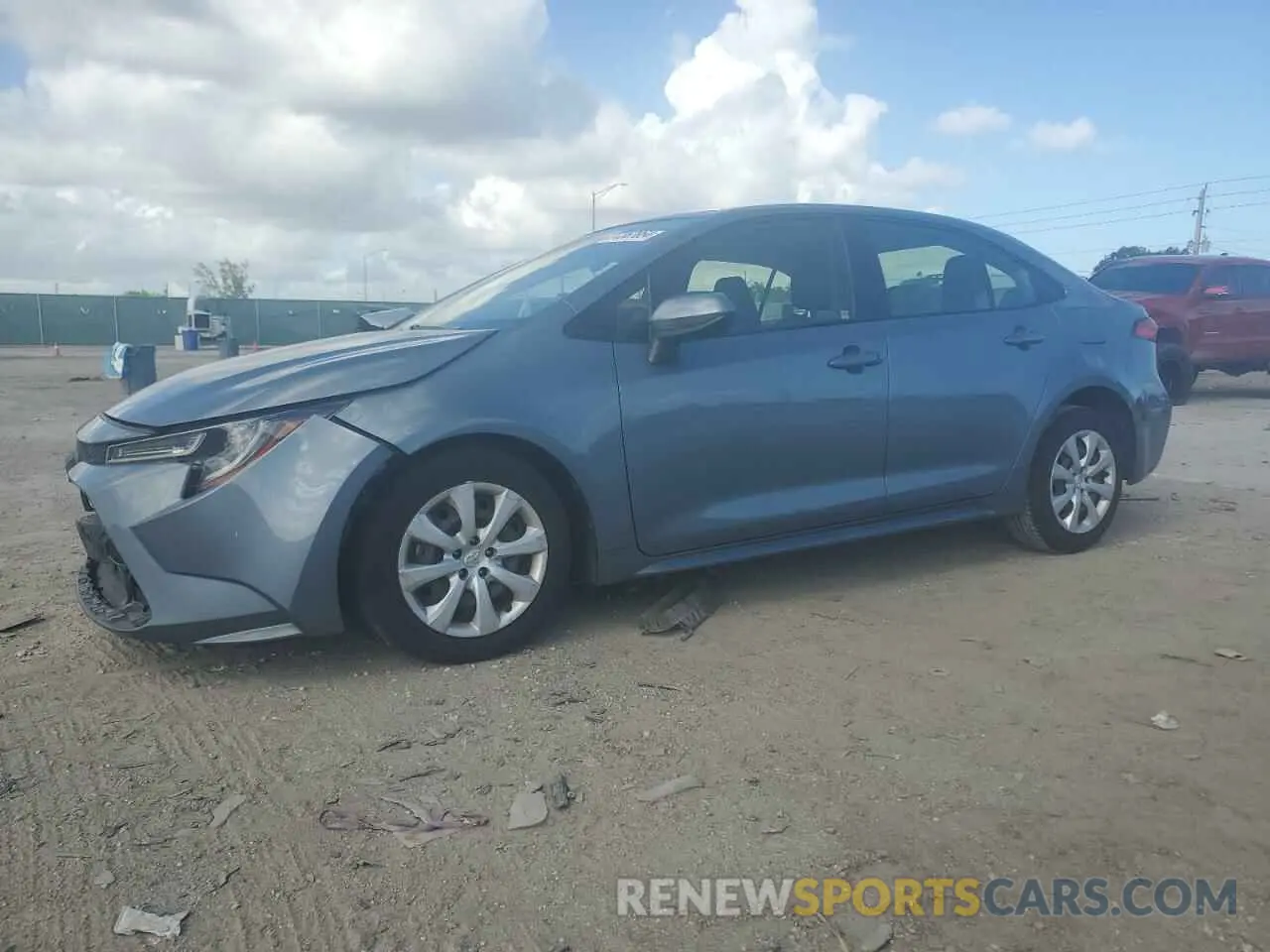 1 Photograph of a damaged car JTDEPRAE6LJ059696 TOYOTA COROLLA 2020