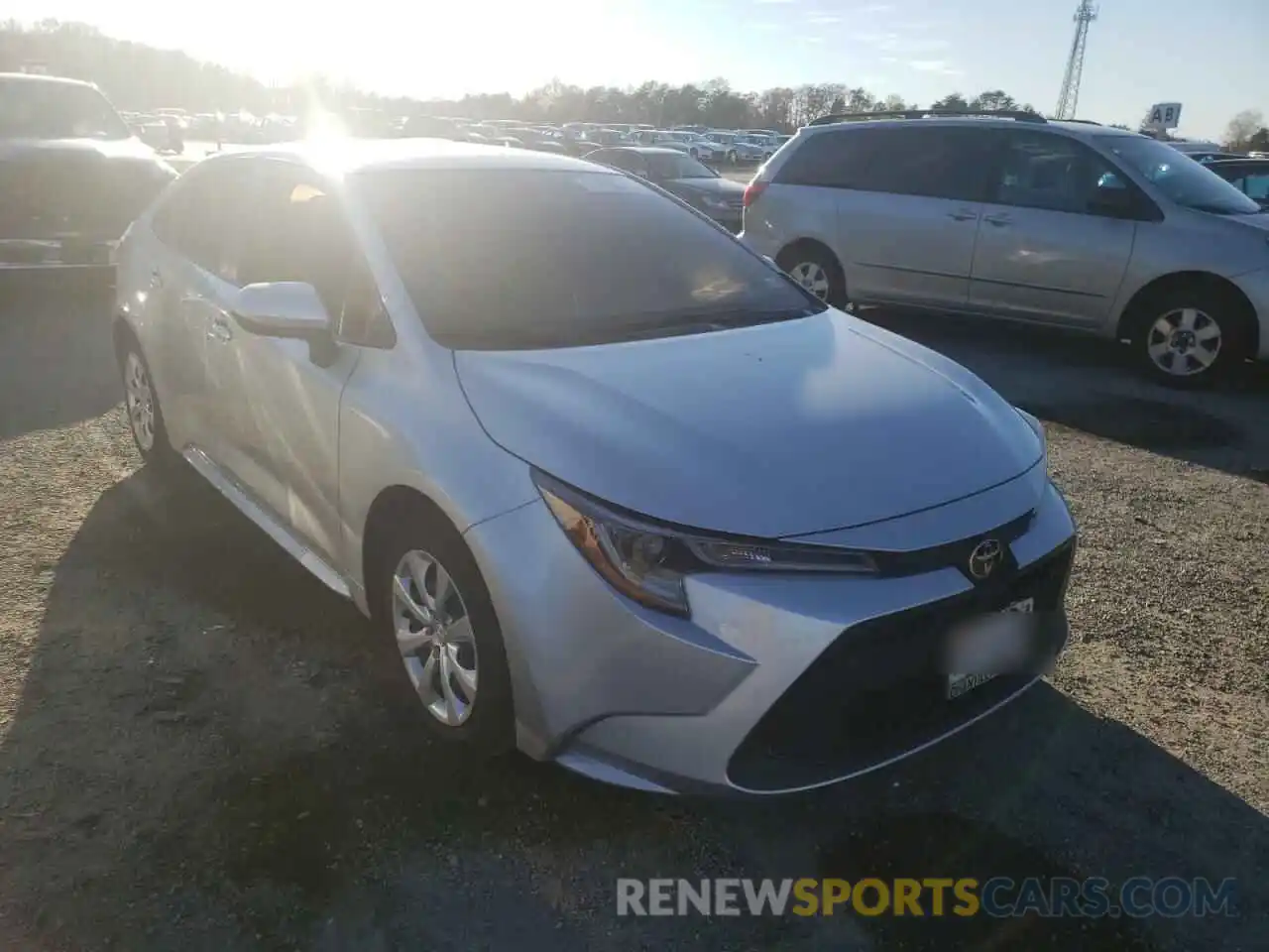 1 Photograph of a damaged car JTDEPRAE6LJ061450 TOYOTA COROLLA 2020