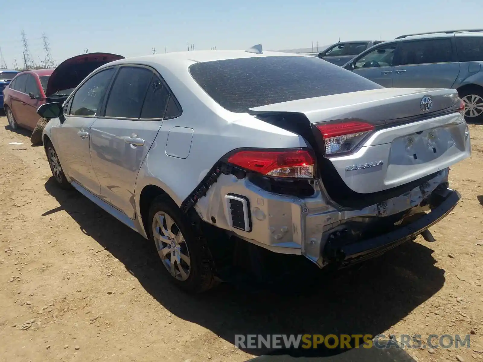 3 Photograph of a damaged car JTDEPRAE6LJ068222 TOYOTA COROLLA 2020