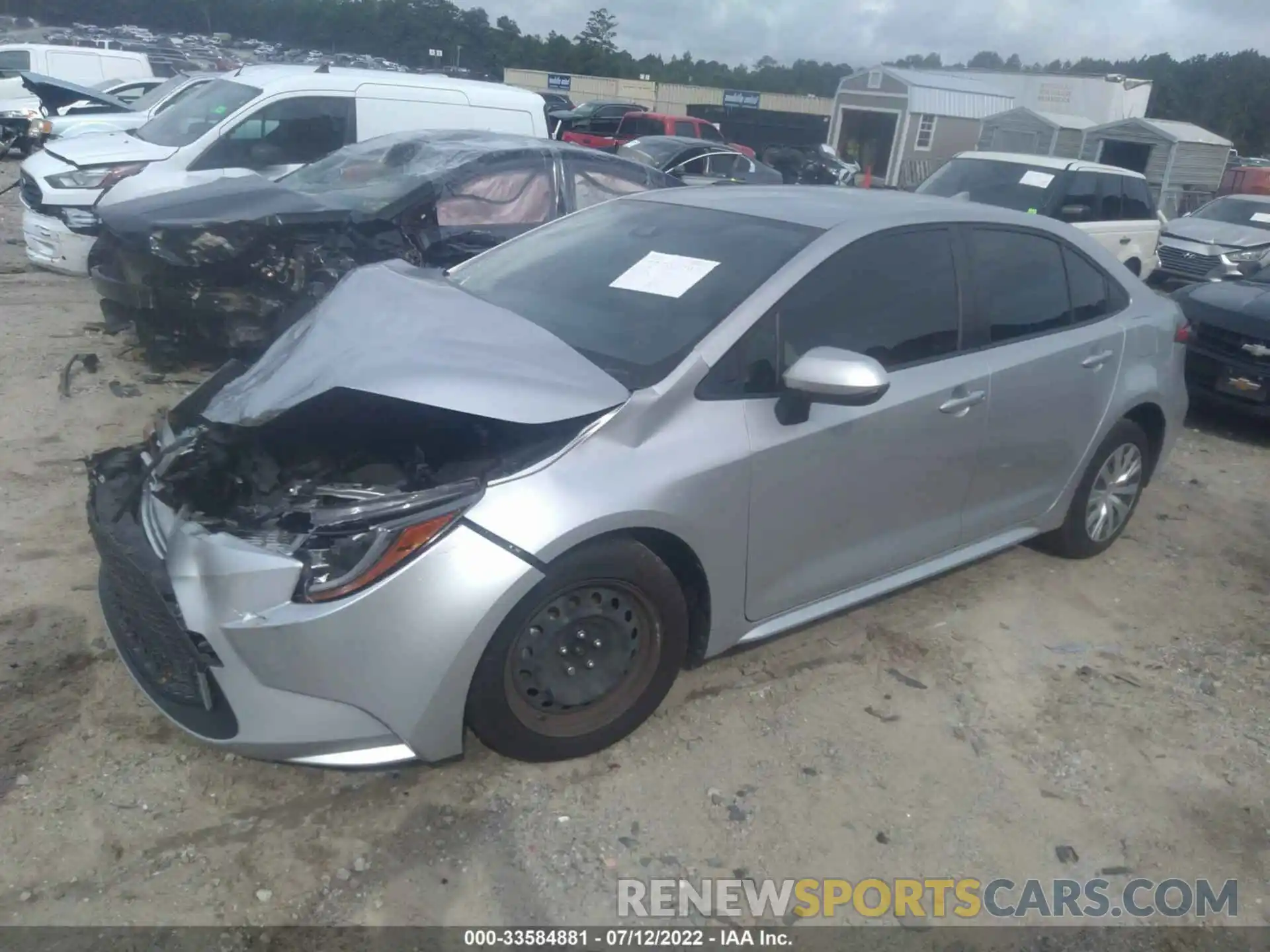 2 Photograph of a damaged car JTDEPRAE6LJ074277 TOYOTA COROLLA 2020