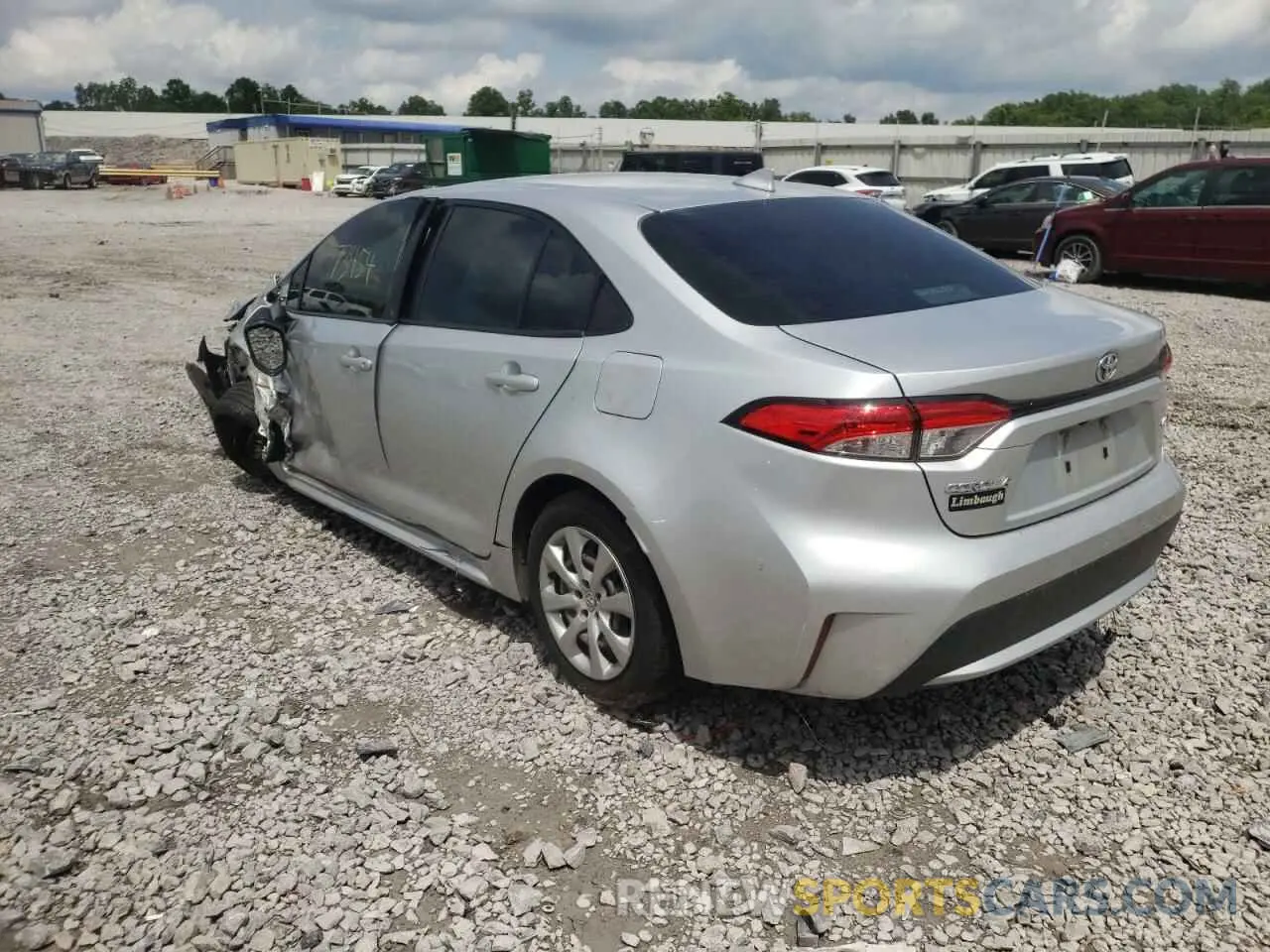 3 Photograph of a damaged car JTDEPRAE6LJ074764 TOYOTA COROLLA 2020