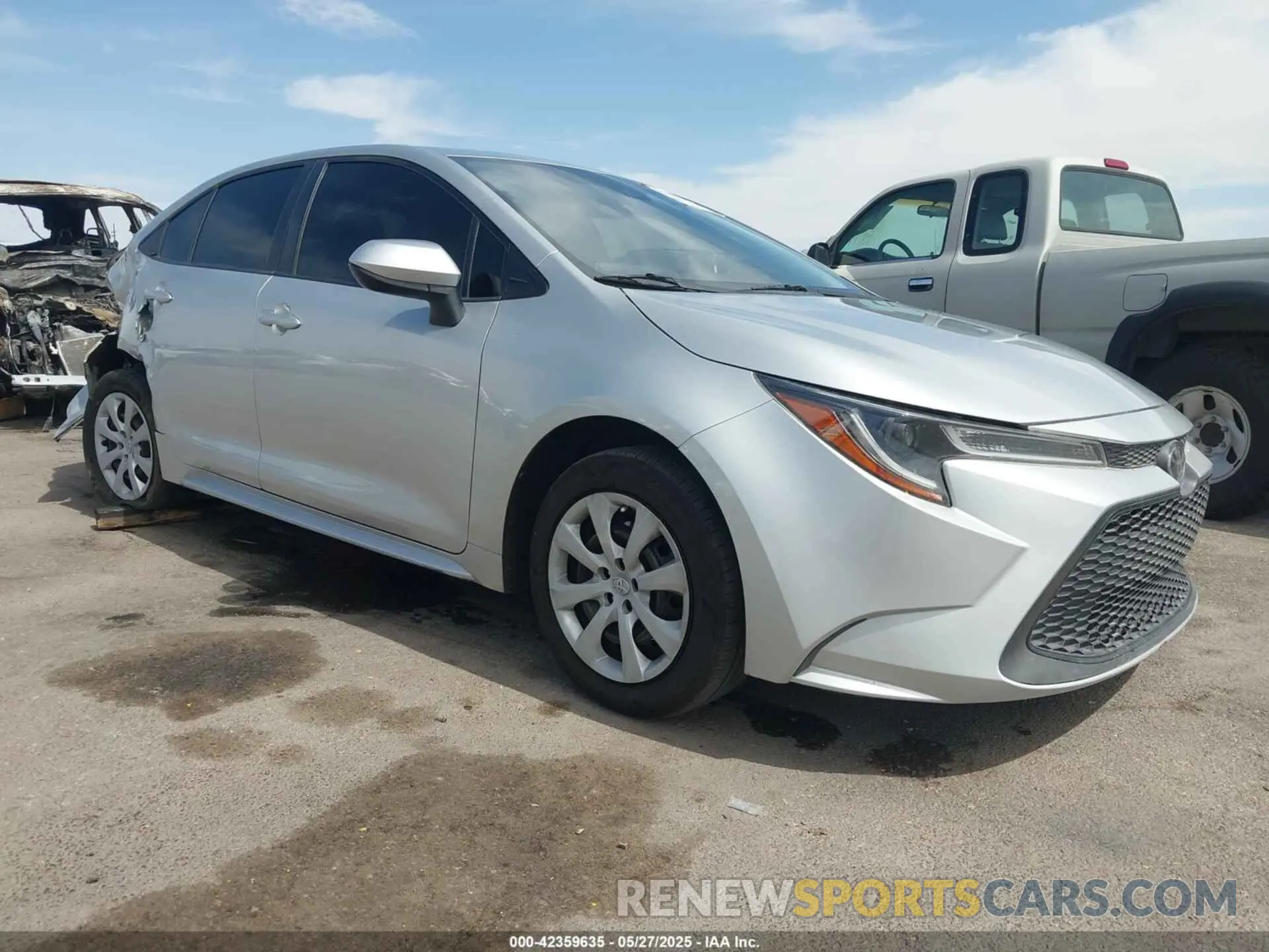 1 Photograph of a damaged car JTDEPRAE6LJ079009 TOYOTA COROLLA 2020