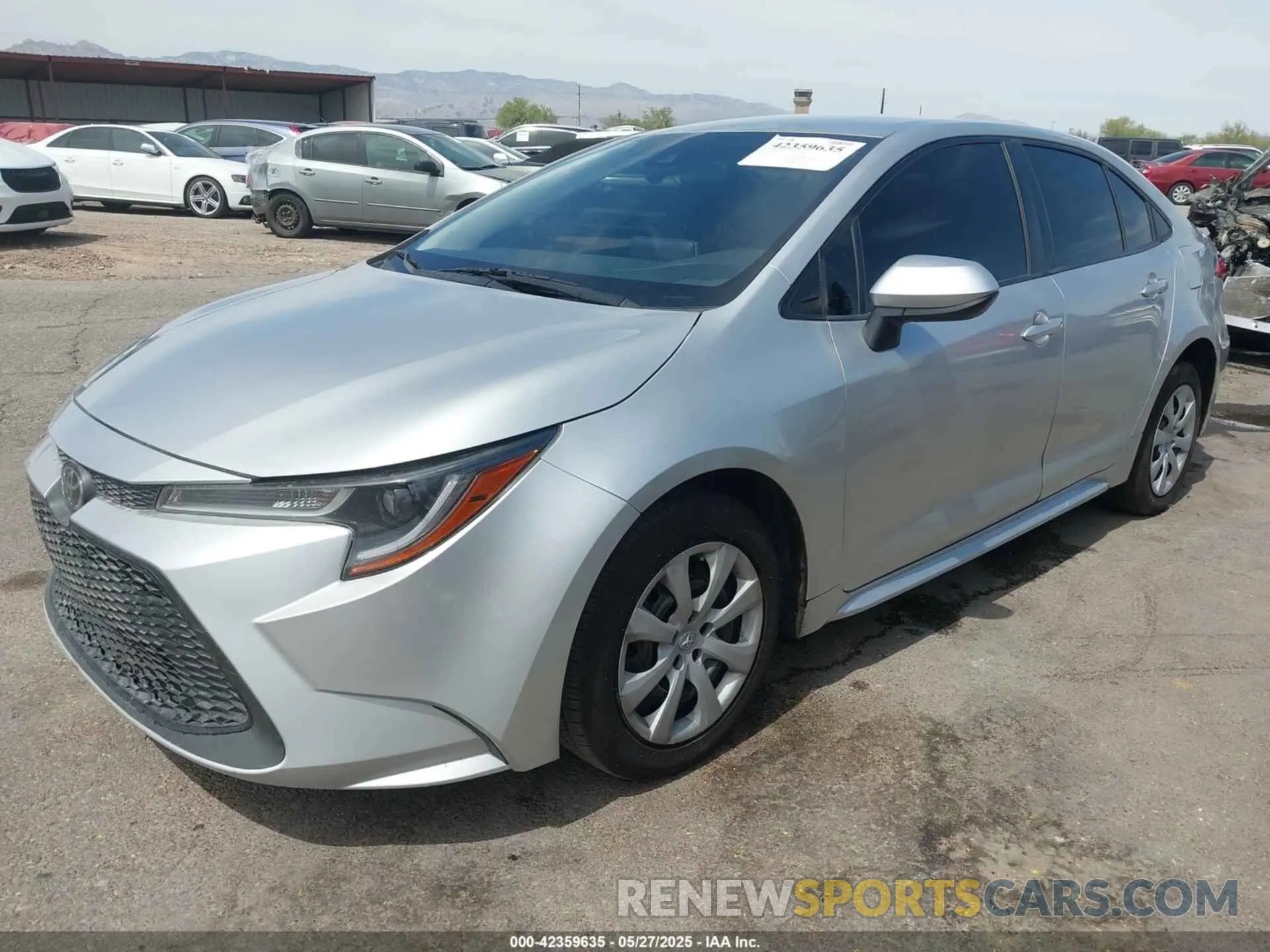2 Photograph of a damaged car JTDEPRAE6LJ079009 TOYOTA COROLLA 2020