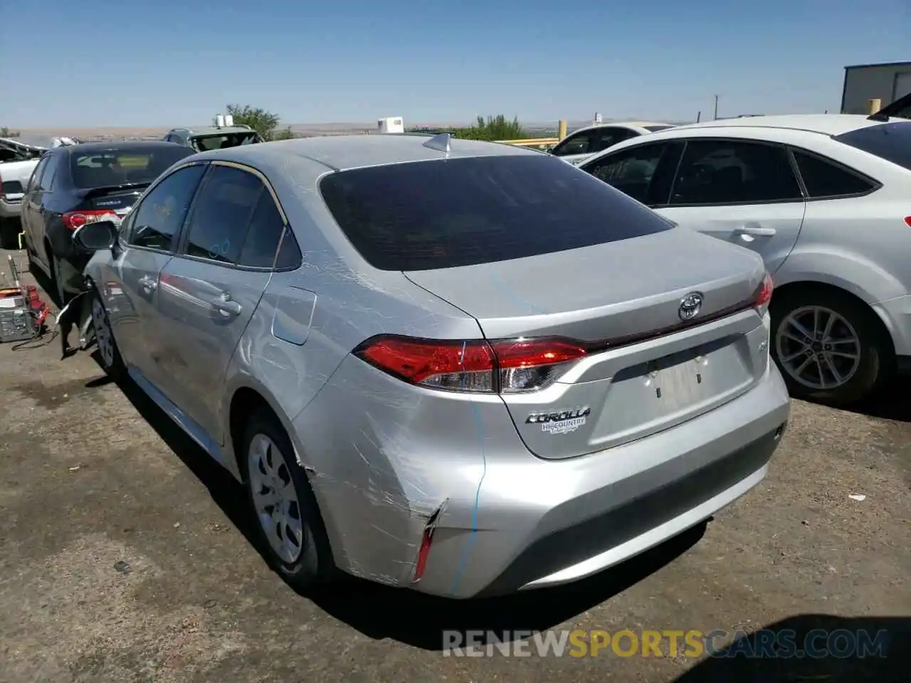 3 Photograph of a damaged car JTDEPRAE6LJ080046 TOYOTA COROLLA 2020