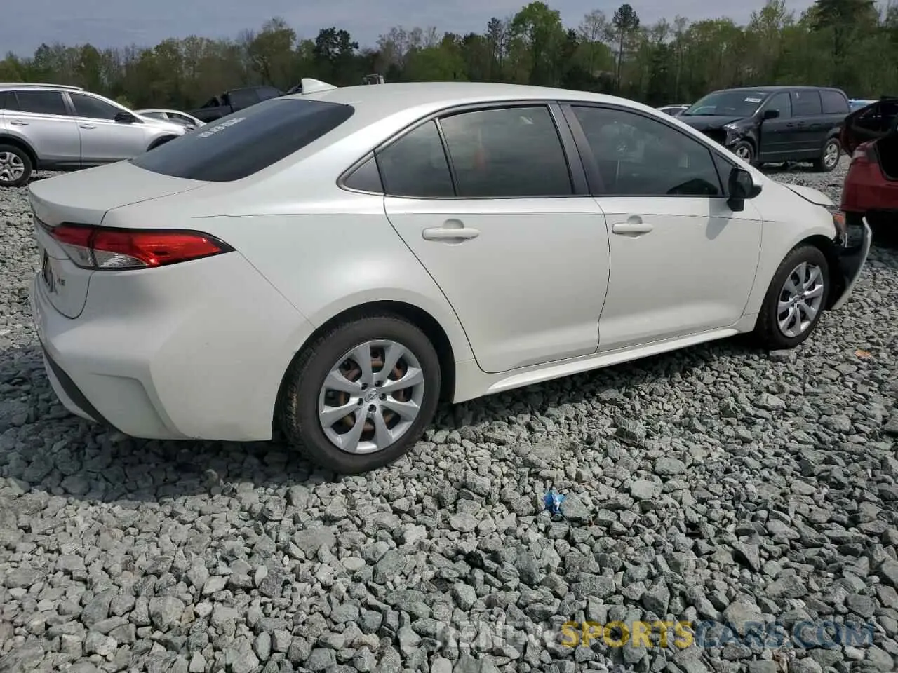3 Photograph of a damaged car JTDEPRAE6LJ080838 TOYOTA COROLLA 2020