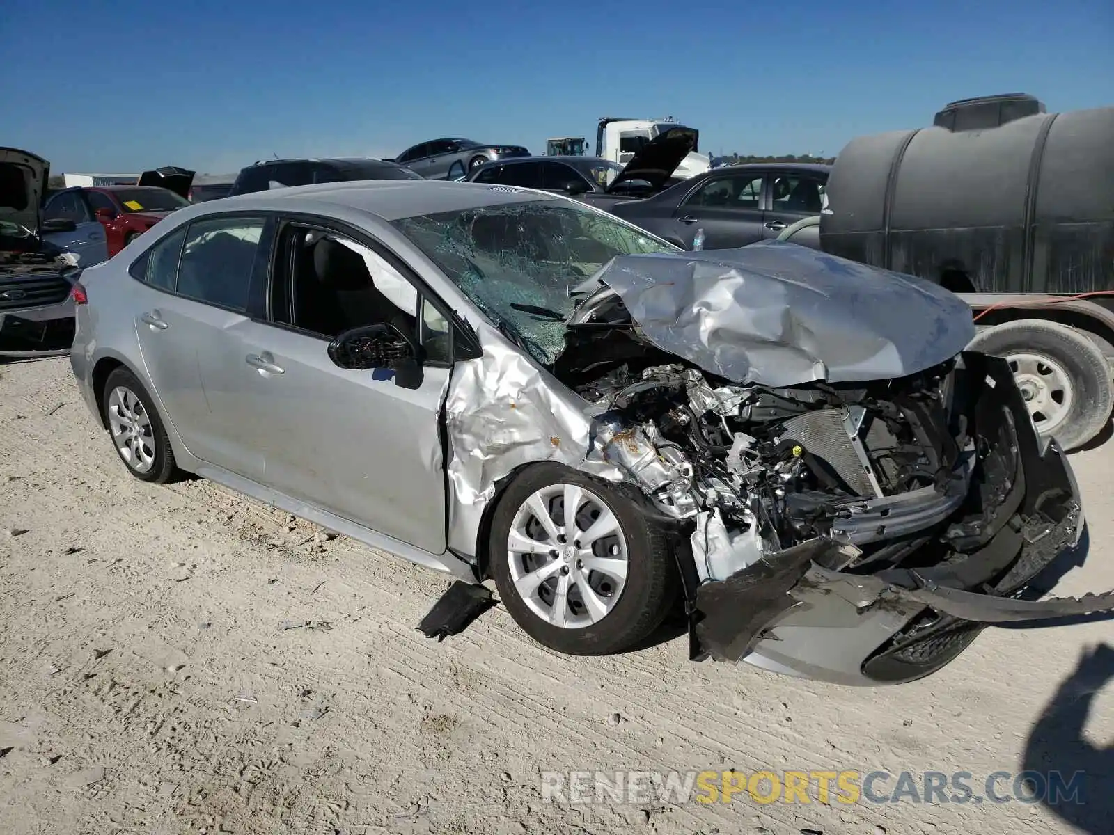 1 Photograph of a damaged car JTDEPRAE6LJ084890 TOYOTA COROLLA 2020