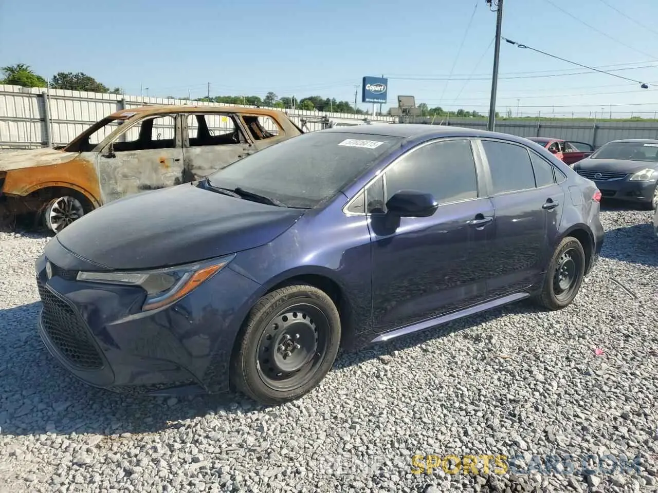 1 Photograph of a damaged car JTDEPRAE6LJ096568 TOYOTA COROLLA 2020