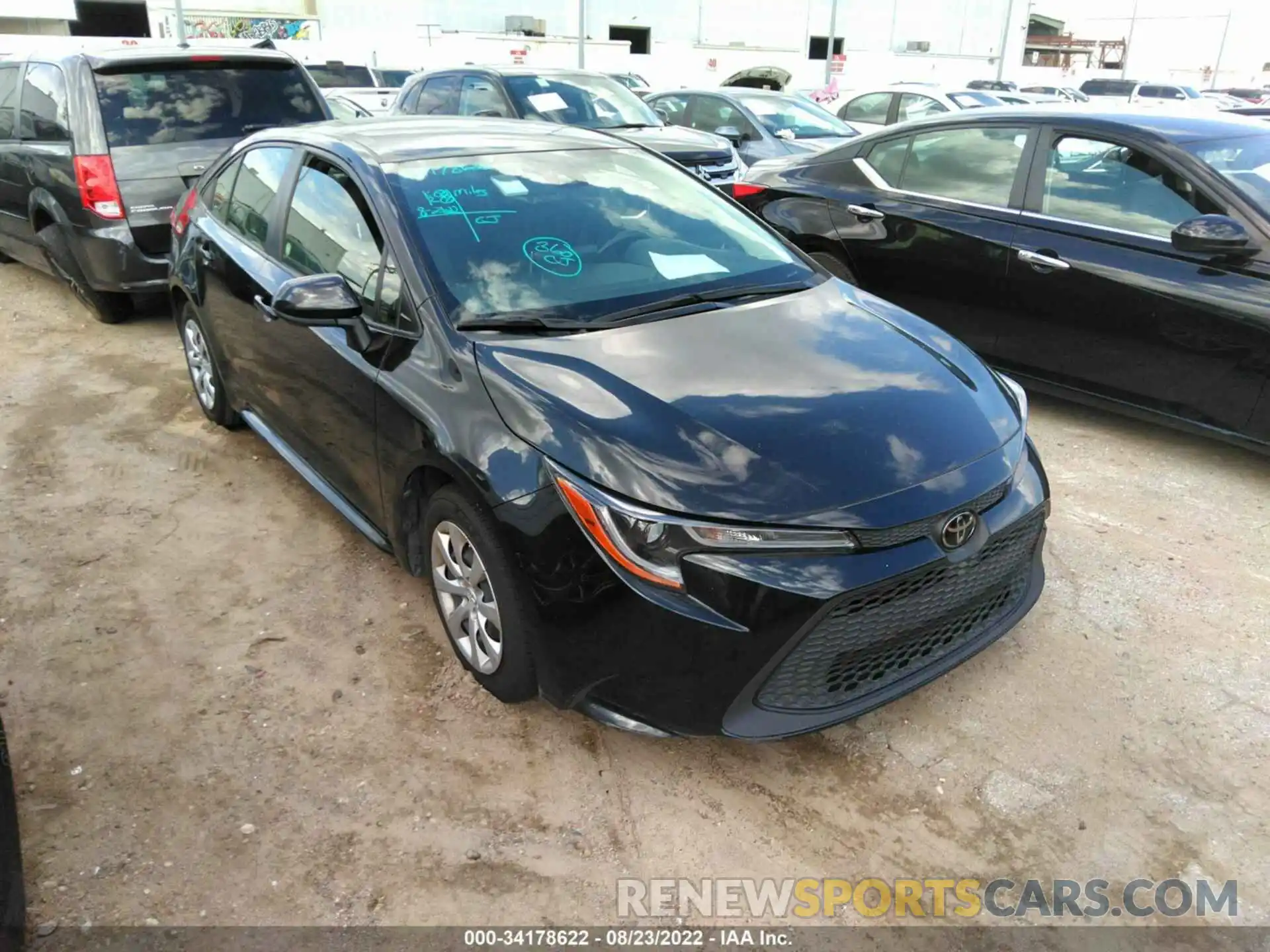 1 Photograph of a damaged car JTDEPRAE6LJ096828 TOYOTA COROLLA 2020