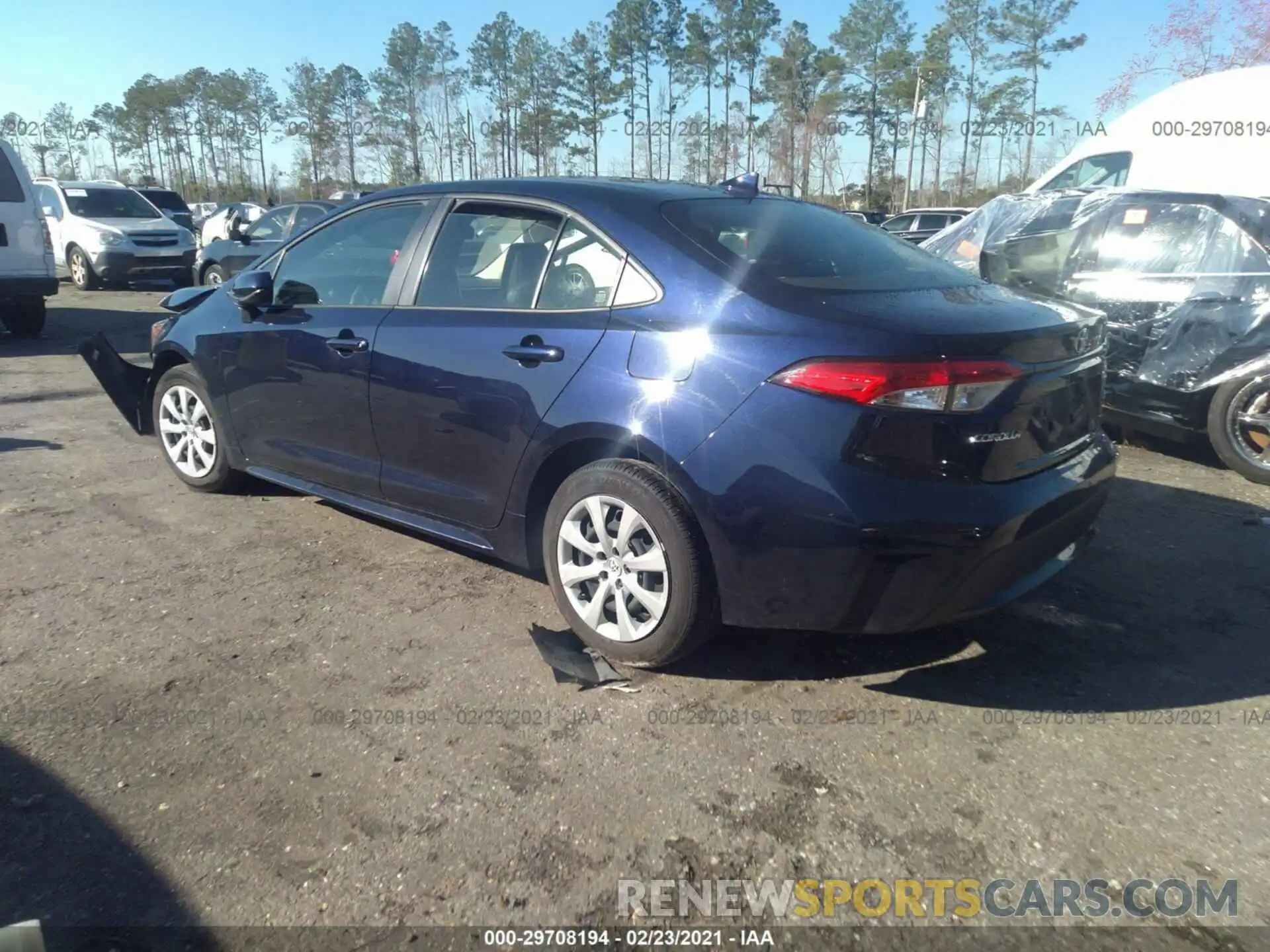 3 Photograph of a damaged car JTDEPRAE6LJ101025 TOYOTA COROLLA 2020