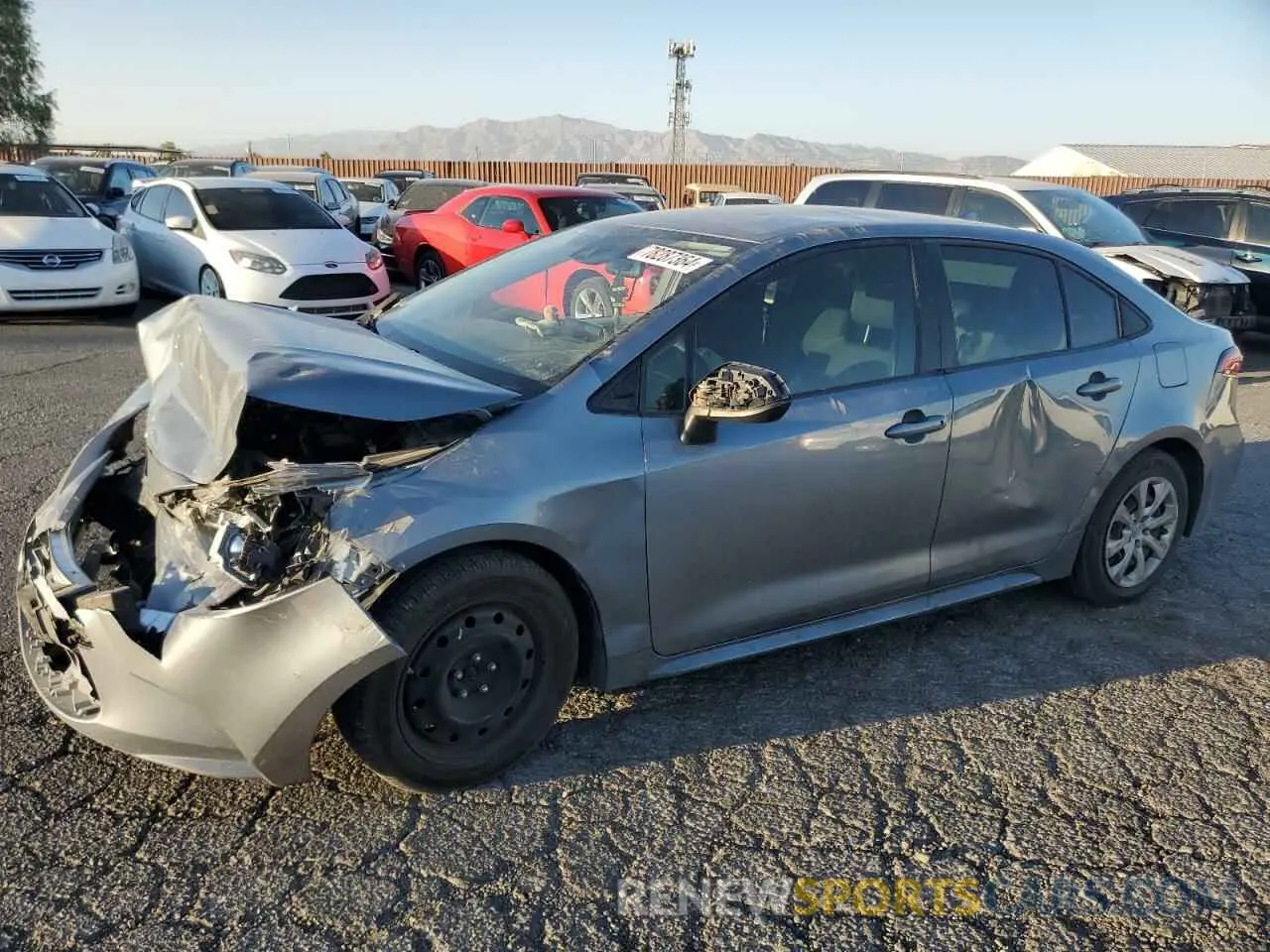 1 Photograph of a damaged car JTDEPRAE6LJ106998 TOYOTA COROLLA 2020