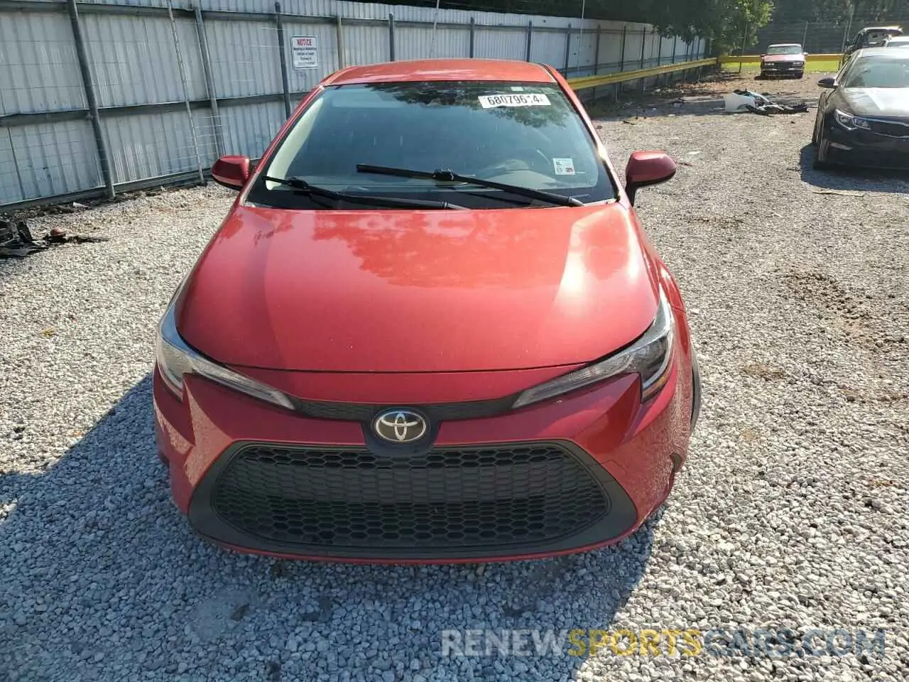 5 Photograph of a damaged car JTDEPRAE6LJ110923 TOYOTA COROLLA 2020