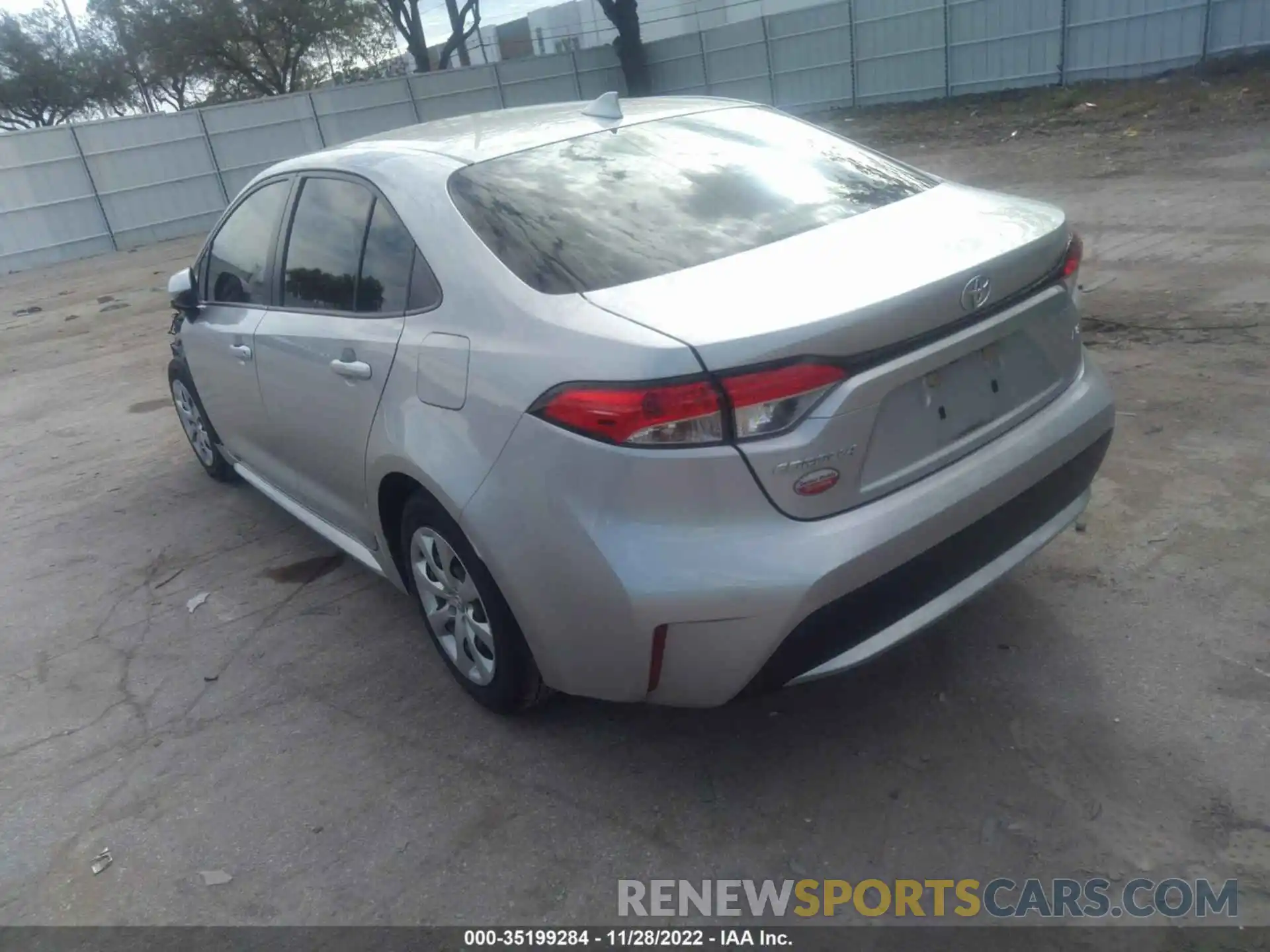 3 Photograph of a damaged car JTDEPRAE6LJ113028 TOYOTA COROLLA 2020