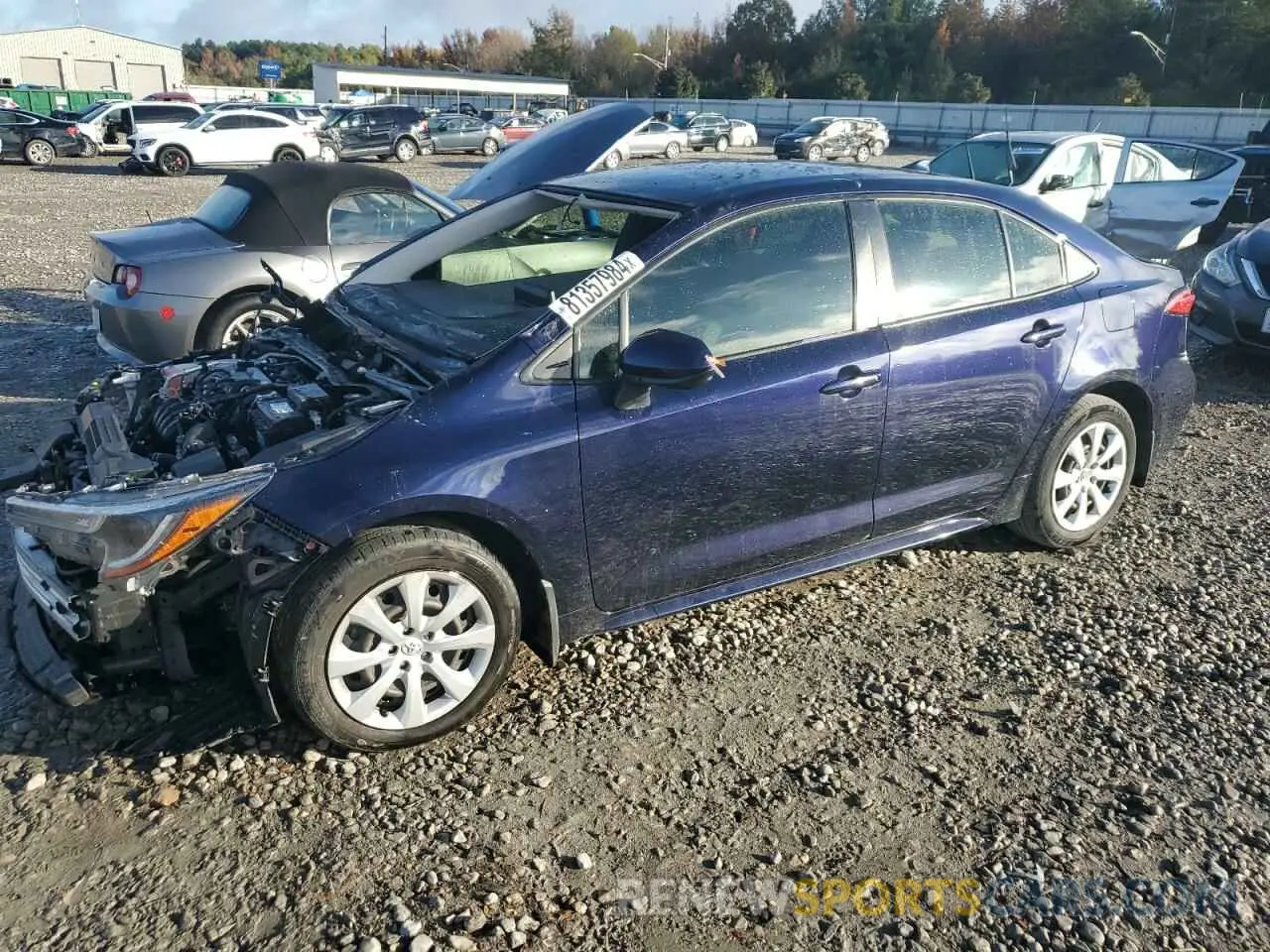 1 Photograph of a damaged car JTDEPRAE6LJ113823 TOYOTA COROLLA 2020