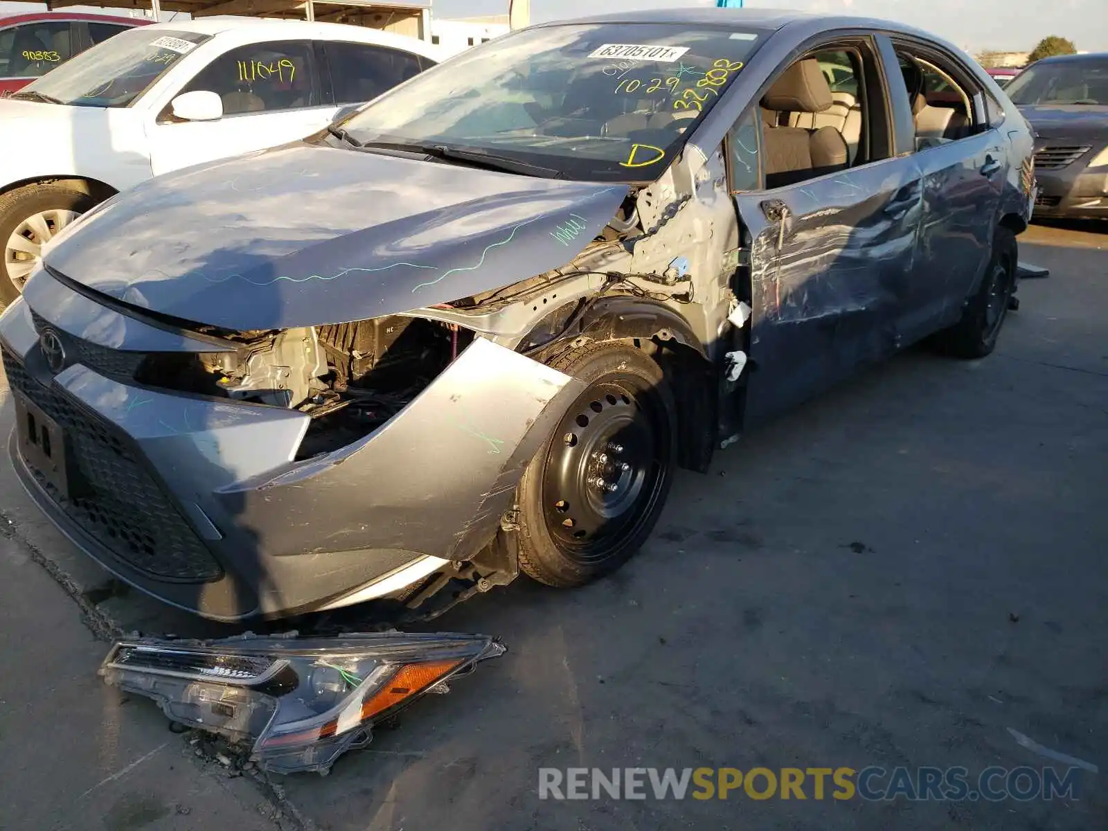 9 Photograph of a damaged car JTDEPRAE6LJ115300 TOYOTA COROLLA 2020