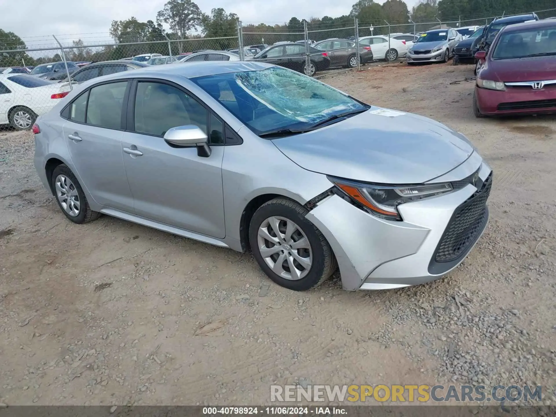 1 Photograph of a damaged car JTDEPRAE7LJ010538 TOYOTA COROLLA 2020