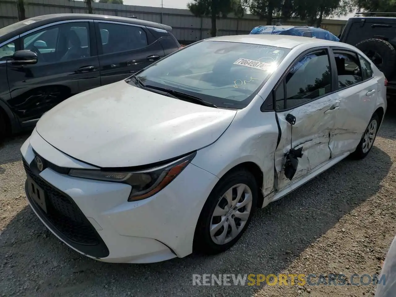 1 Photograph of a damaged car JTDEPRAE7LJ011690 TOYOTA COROLLA 2020