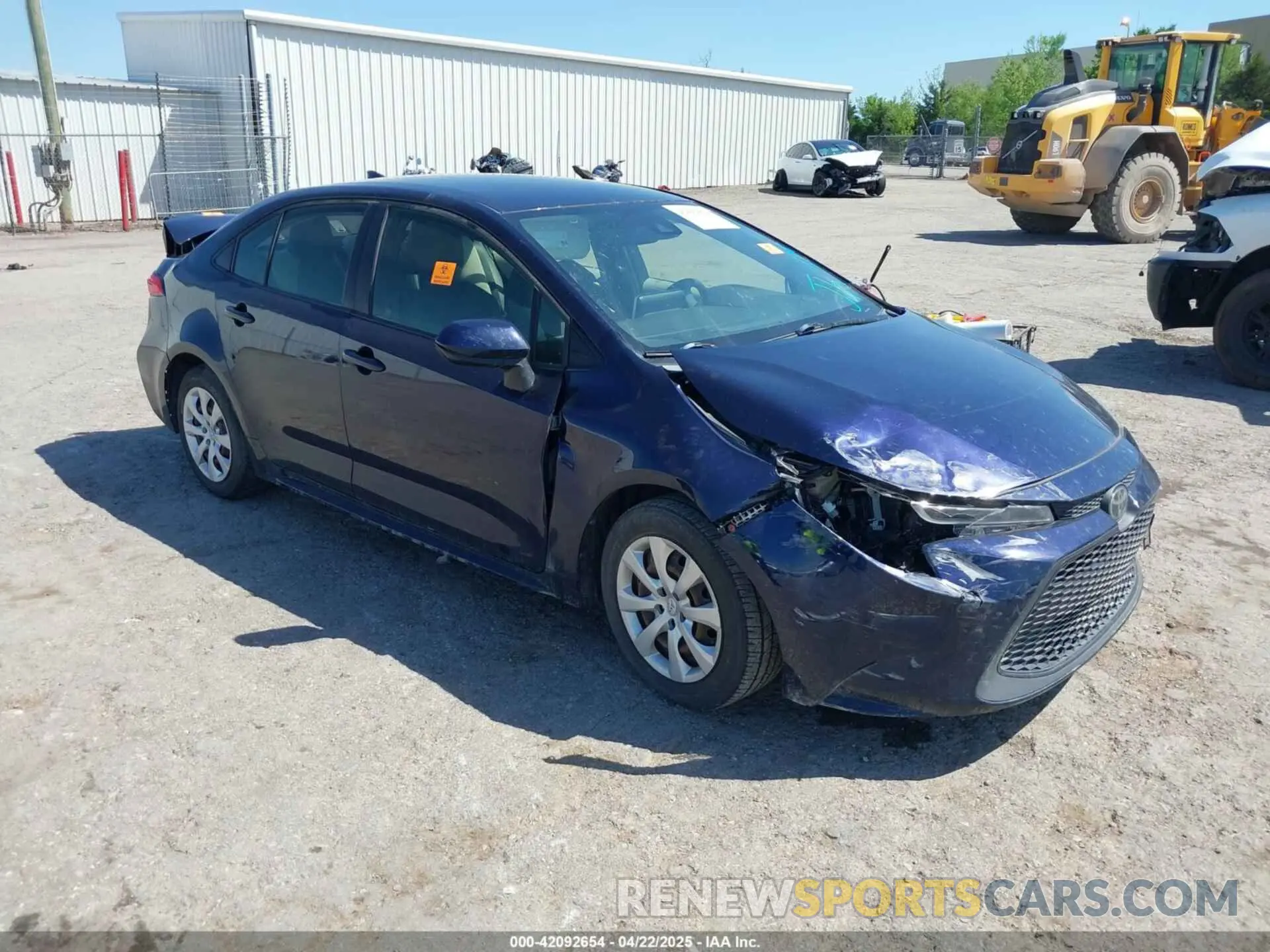 1 Photograph of a damaged car JTDEPRAE7LJ013875 TOYOTA COROLLA 2020