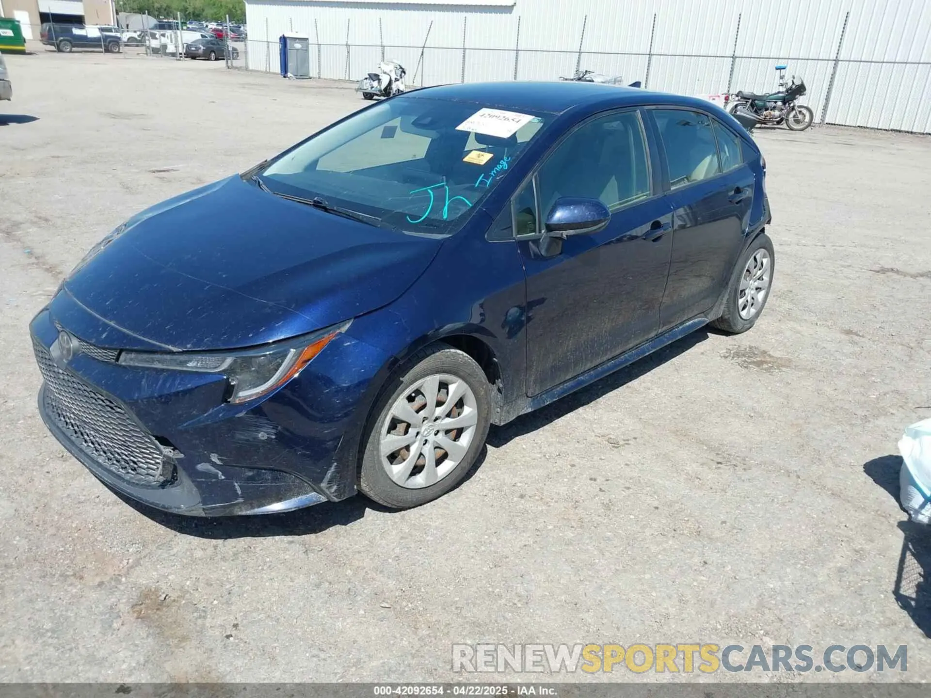 2 Photograph of a damaged car JTDEPRAE7LJ013875 TOYOTA COROLLA 2020