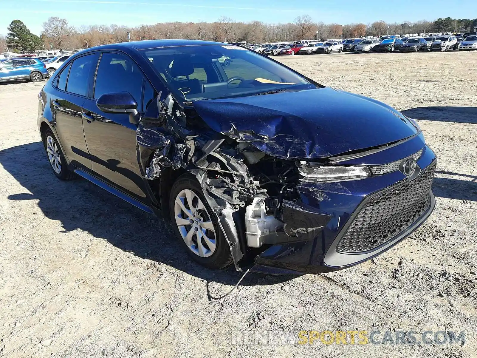 1 Photograph of a damaged car JTDEPRAE7LJ019160 TOYOTA COROLLA 2020