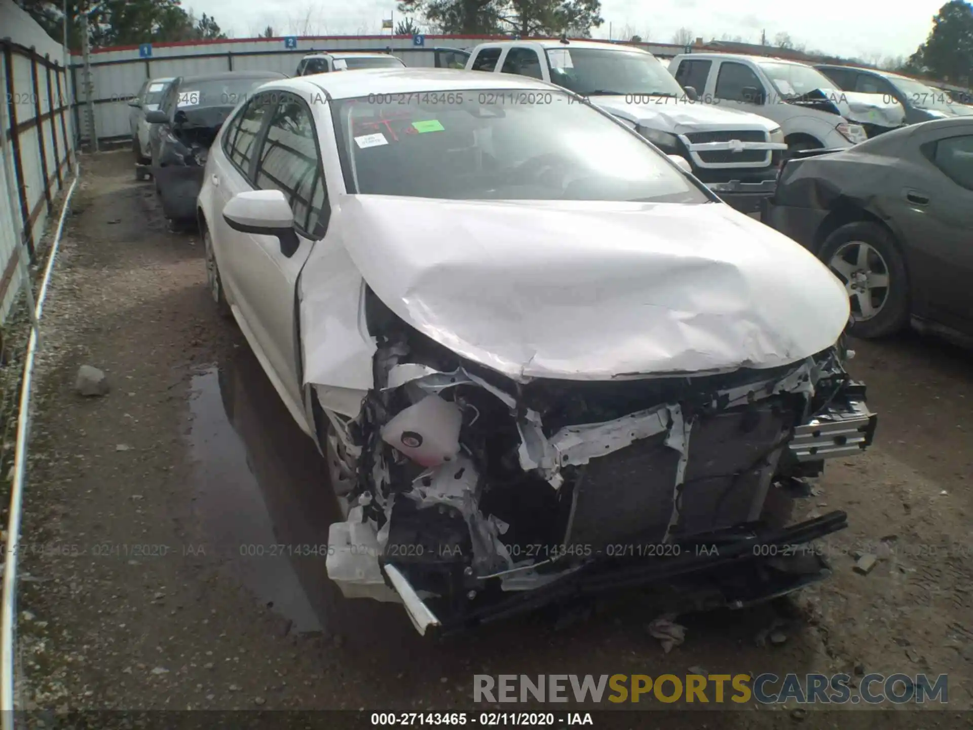 1 Photograph of a damaged car JTDEPRAE7LJ019630 TOYOTA COROLLA 2020